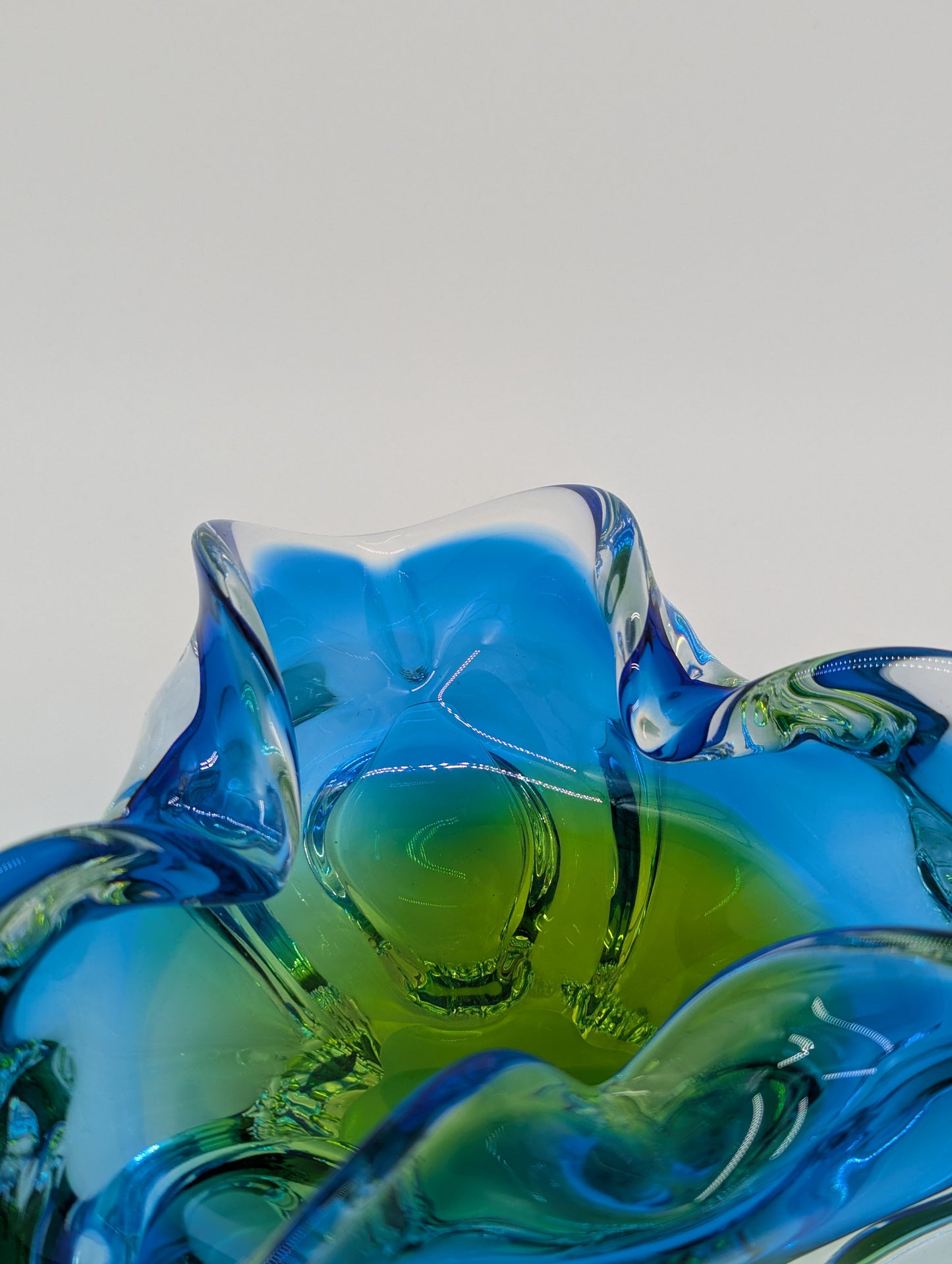 Murano Stil Glasschale Schale Bonboniere aus buntem Glas Vintage Deko