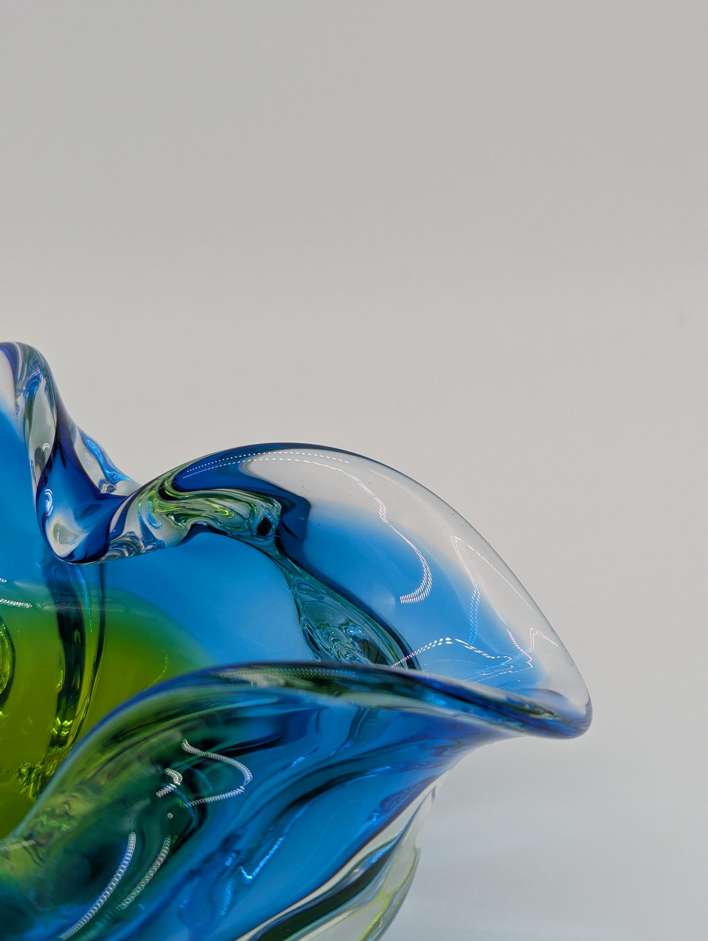 Murano Stil Glasschale Schale Bonboniere aus buntem Glas Vintage Deko