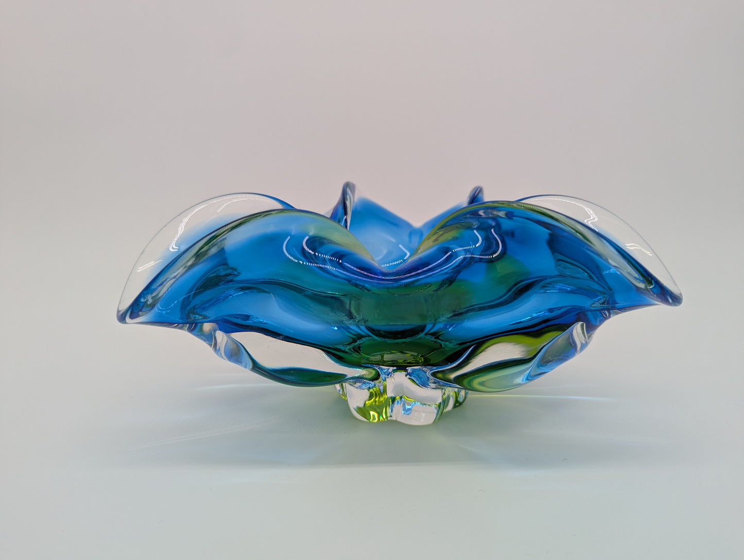 Murano Stil Glasschale Schale Bonboniere aus buntem Glas Vintage Deko