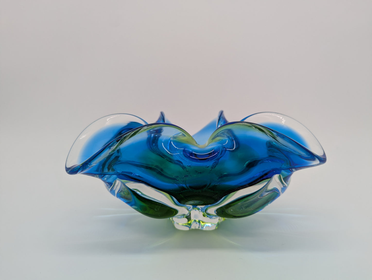 Murano Stil Glasschale Schale Bonboniere aus buntem Glas Vintage Deko