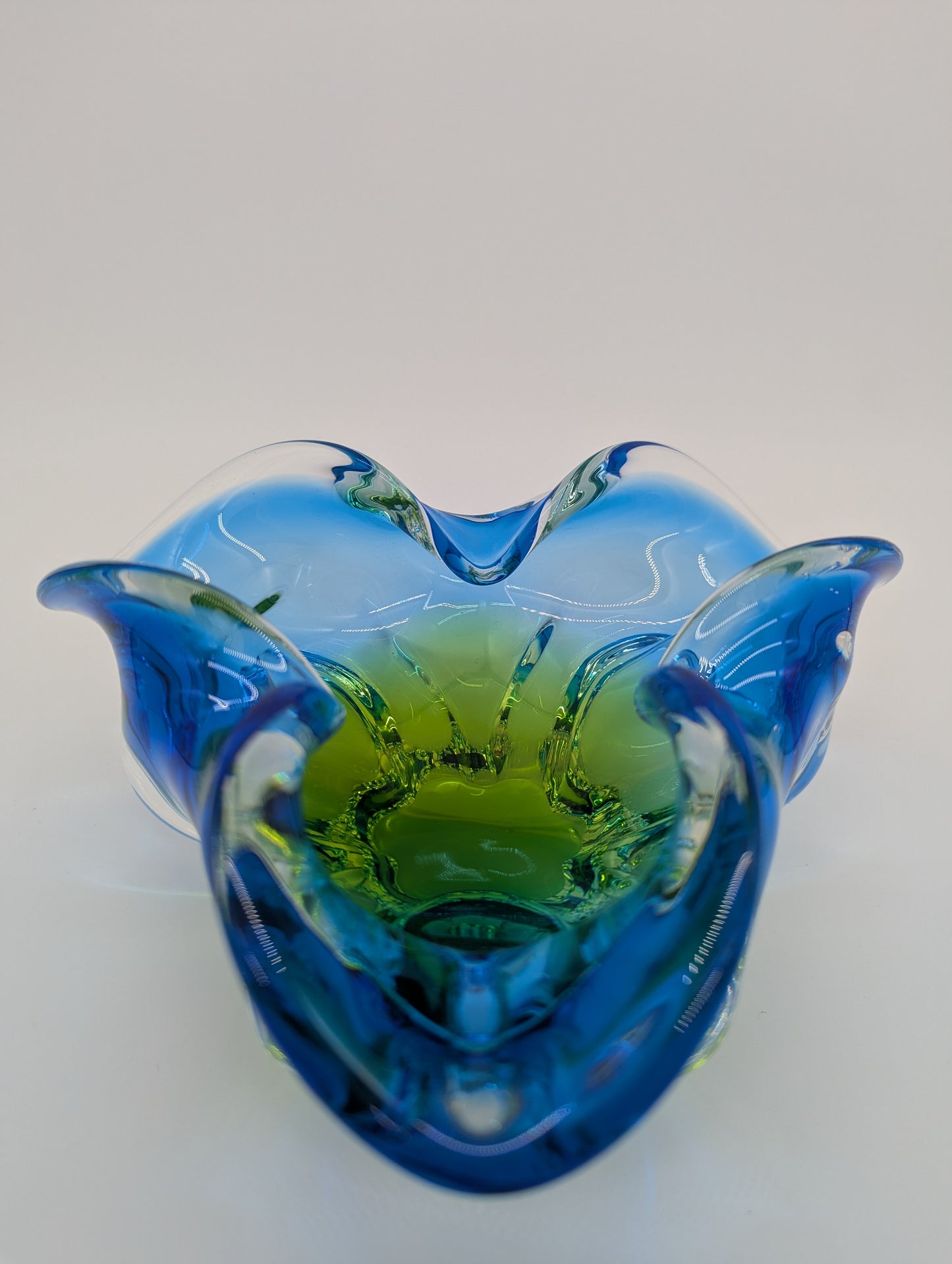 Murano Stil Glasschale Schale Bonboniere aus buntem Glas Vintage Deko