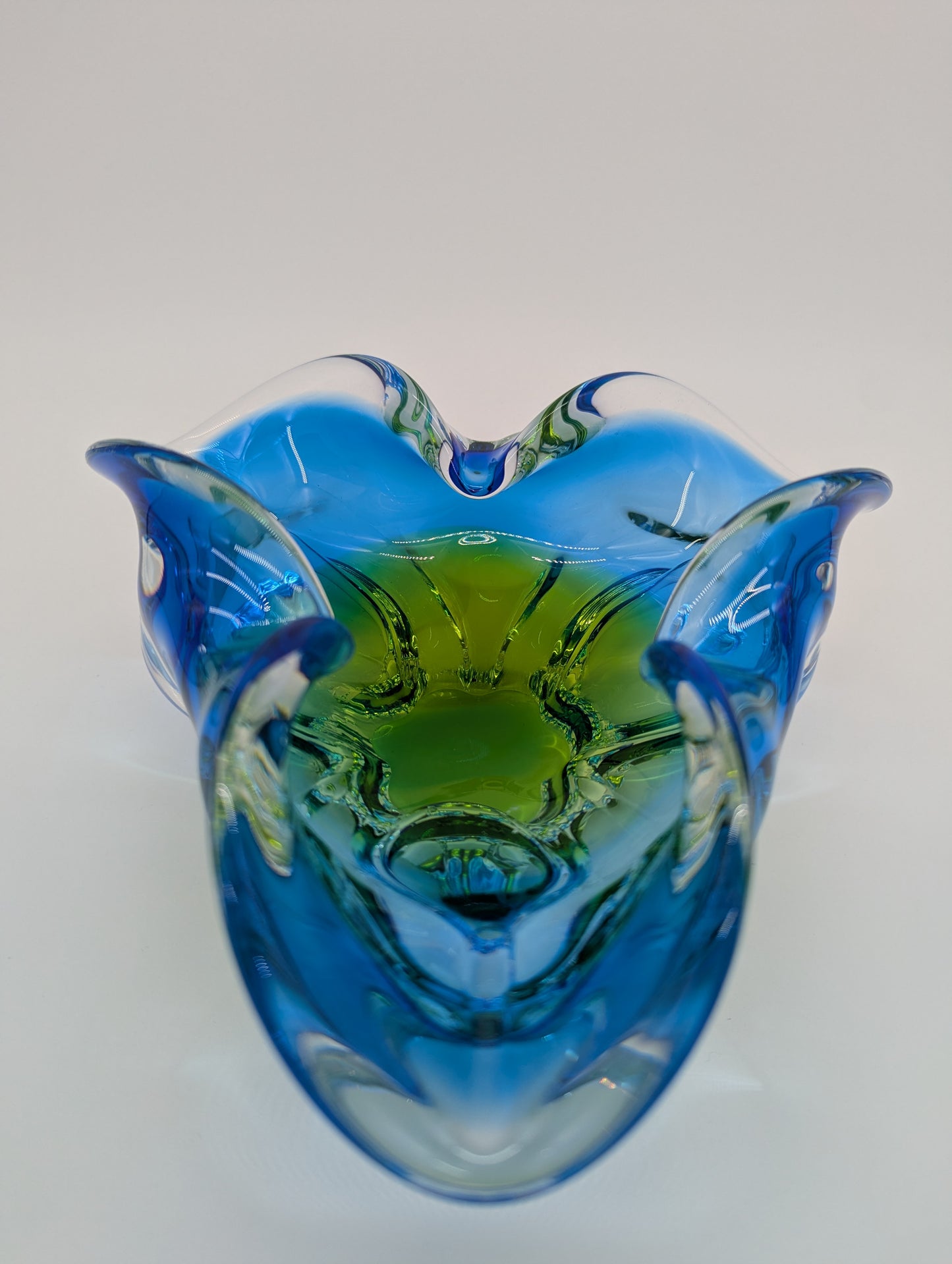 Murano Stil Glasschale Schale Bonboniere aus buntem Glas Vintage Deko