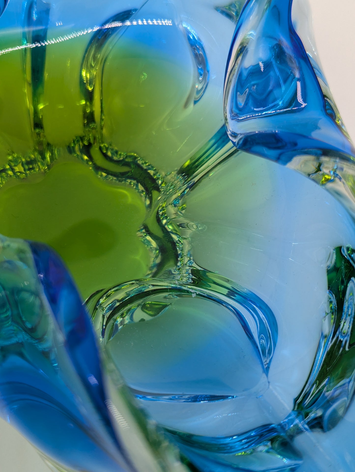 Murano Stil Glasschale Schale Bonboniere aus buntem Glas Vintage Deko