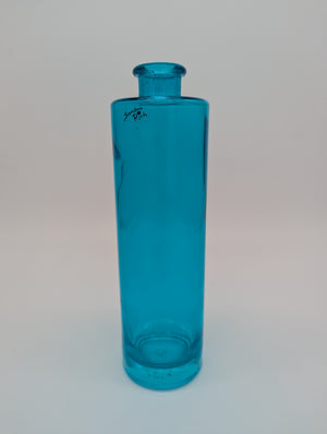 Glas Karaffe Vase Blumenvase von Sandra Rich aus blauem Glas Vintage Deko
