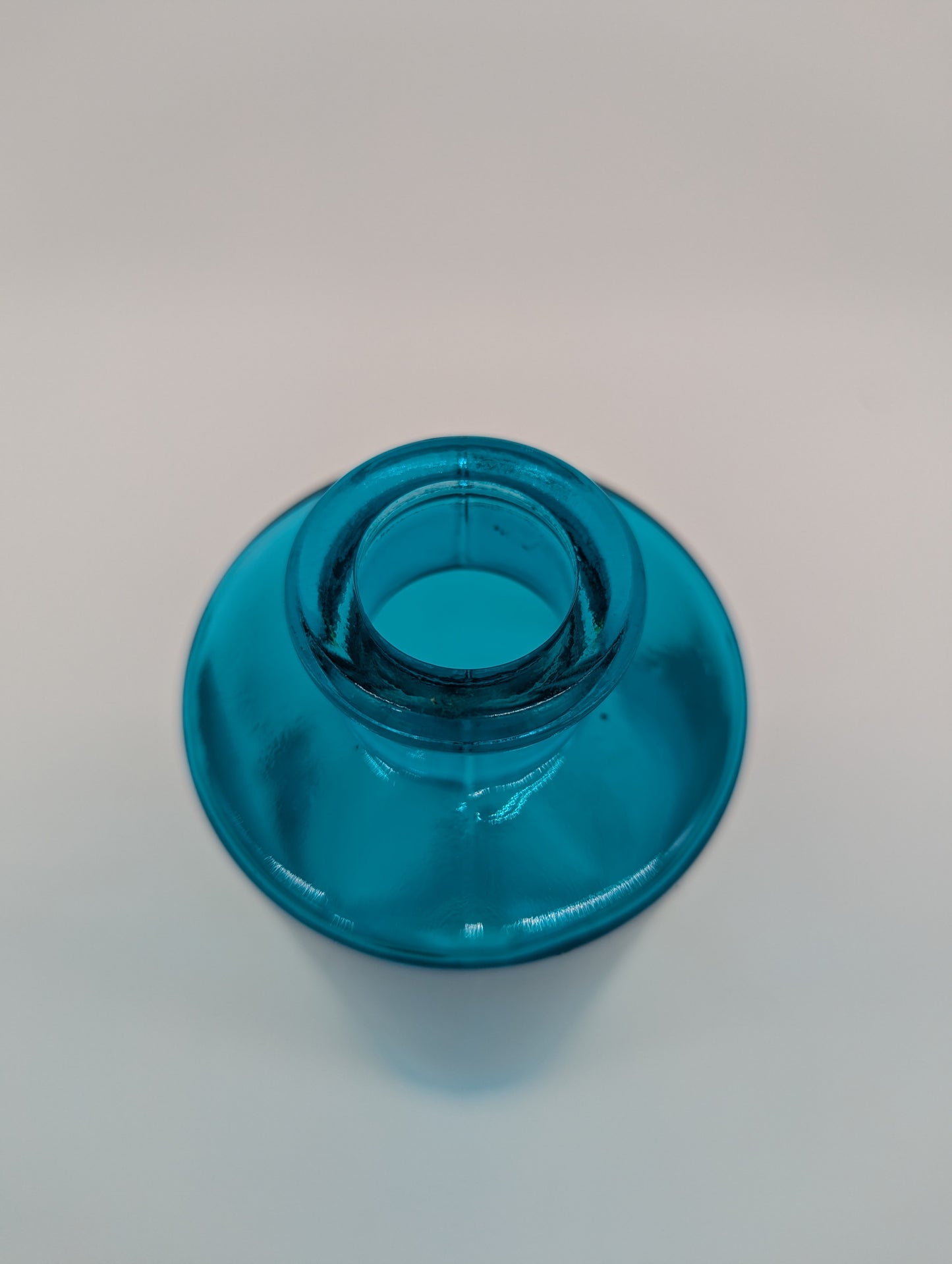 Glas Karaffe Vase Blumenvase von Sandra Rich aus blauem Glas Vintage Deko