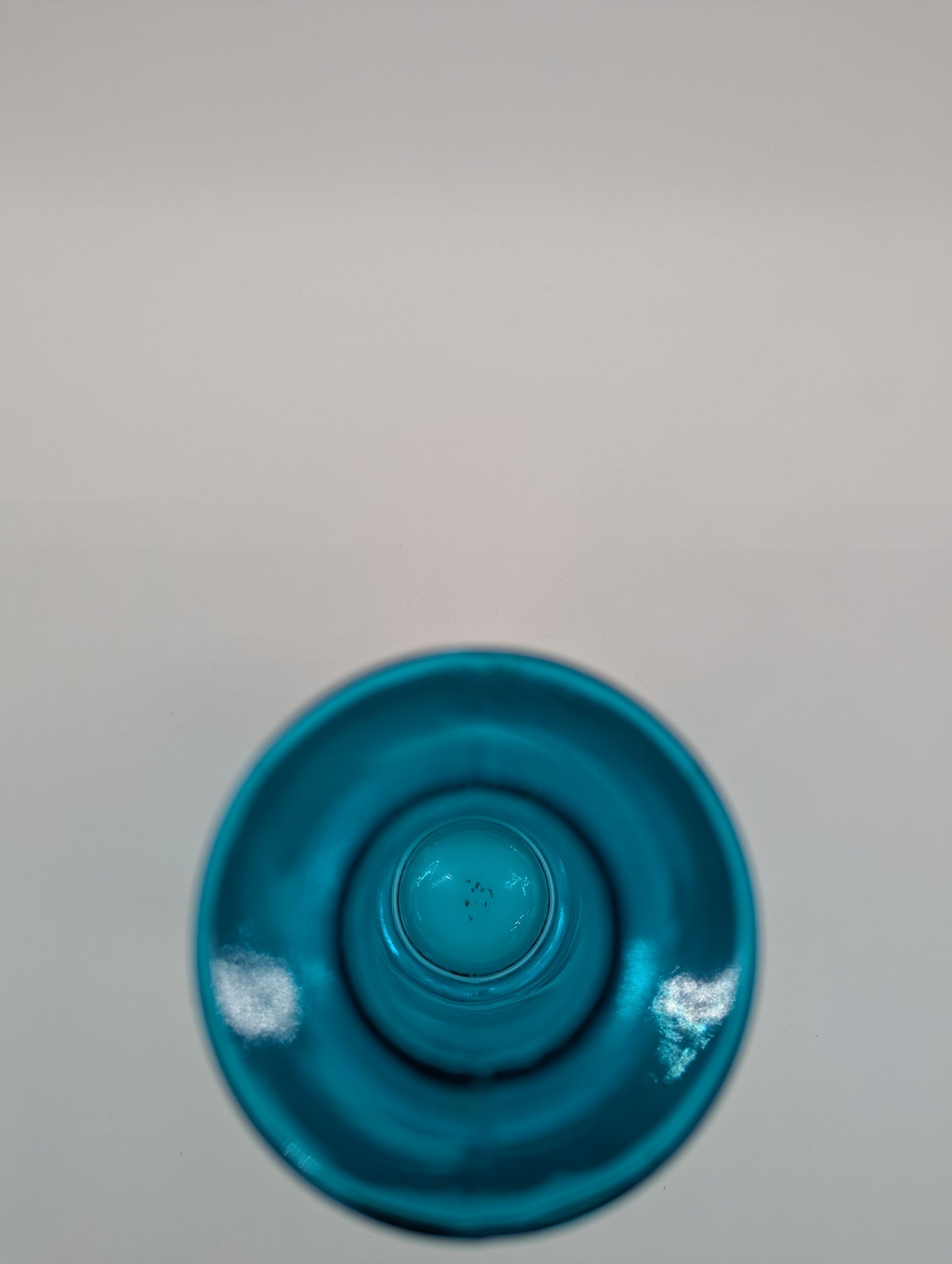 Glas Karaffe Vase Blumenvase von Sandra Rich aus blauem Glas Vintage Deko