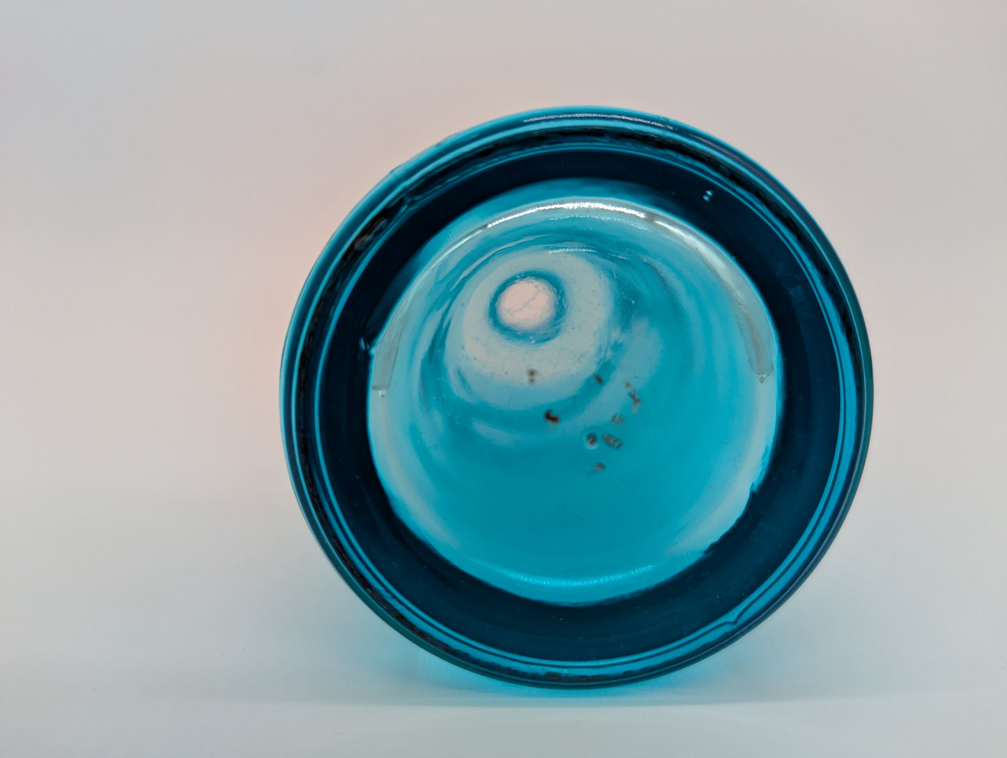 Glas Karaffe Vase Blumenvase von Sandra Rich aus blauem Glas Vintage Deko