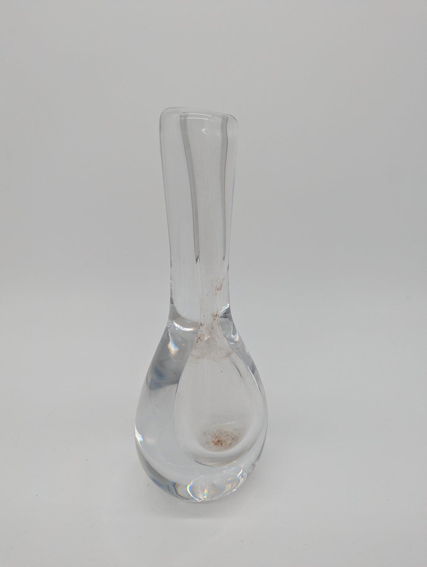 Signierte Glasvase Göran Wärff für Kosta Boda Tropfenform Vintage Blumenvase