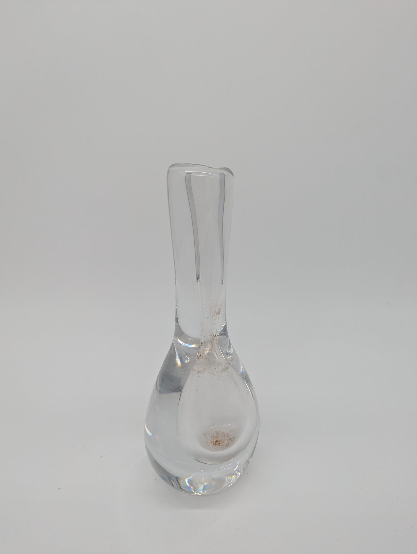 Signierte Glasvase Göran Wärff für Kosta Boda Tropfenform Vintage Blumenvase