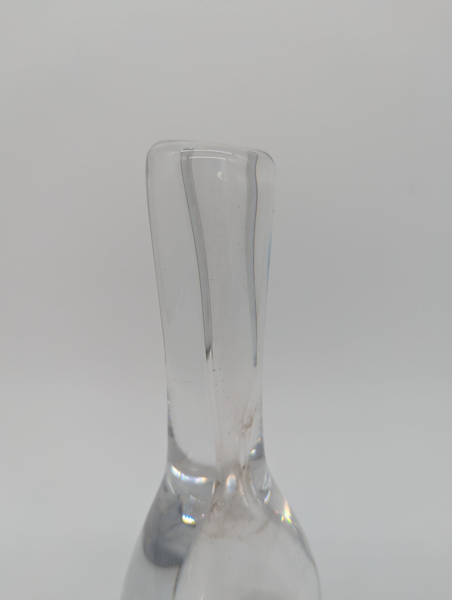 Signierte Glasvase Göran Wärff für Kosta Boda Tropfenform Vintage Blumenvase