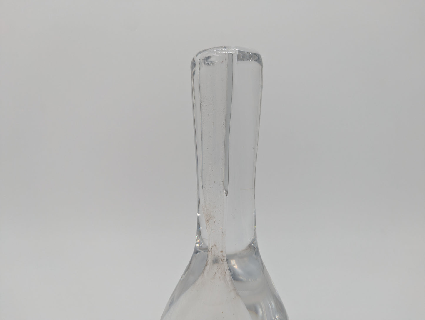 Signierte Glasvase Göran Wärff für Kosta Boda Tropfenform Vintage Blumenvase