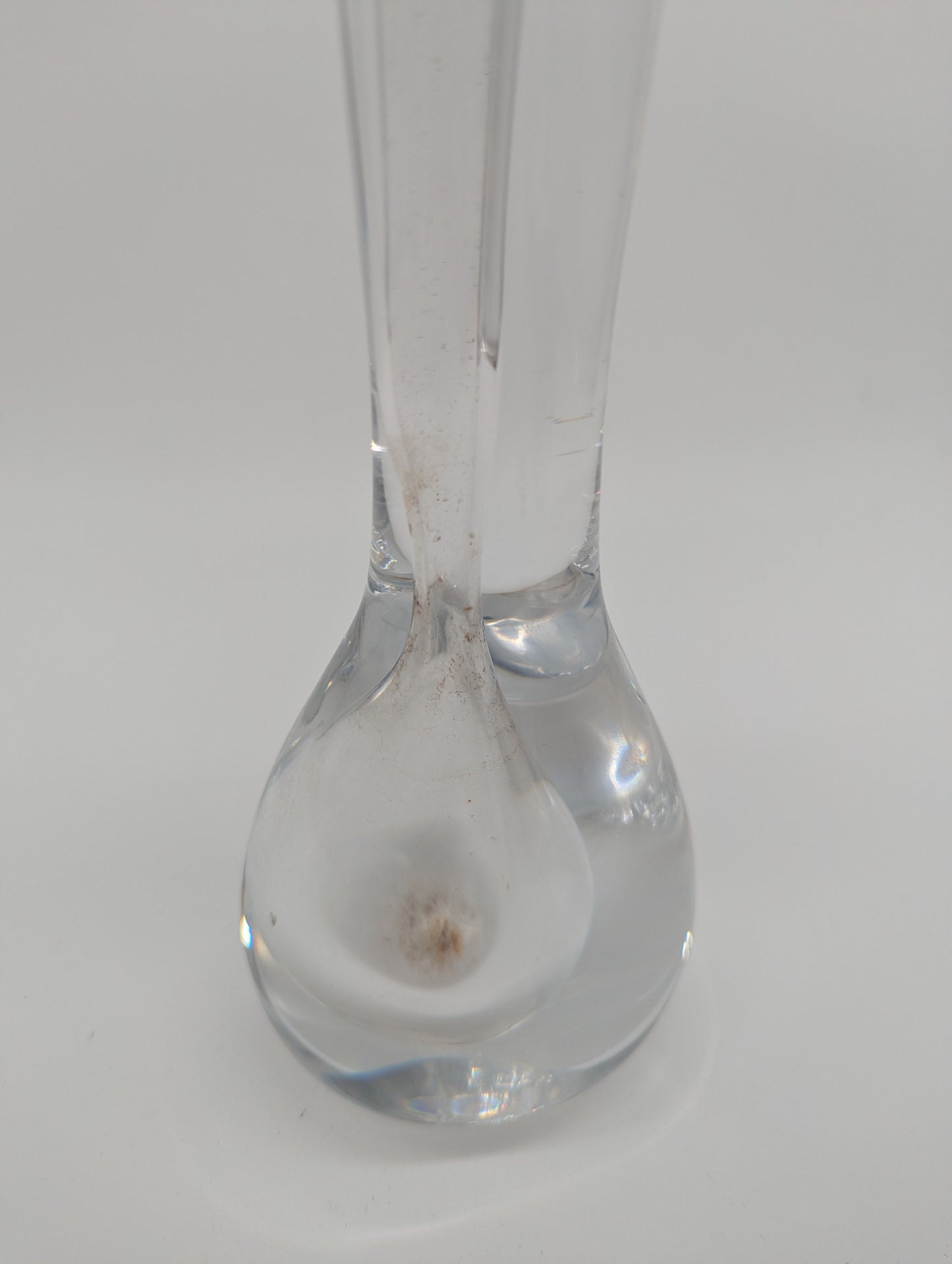 Signierte Glasvase Göran Wärff für Kosta Boda Tropfenform Vintage Blumenvase