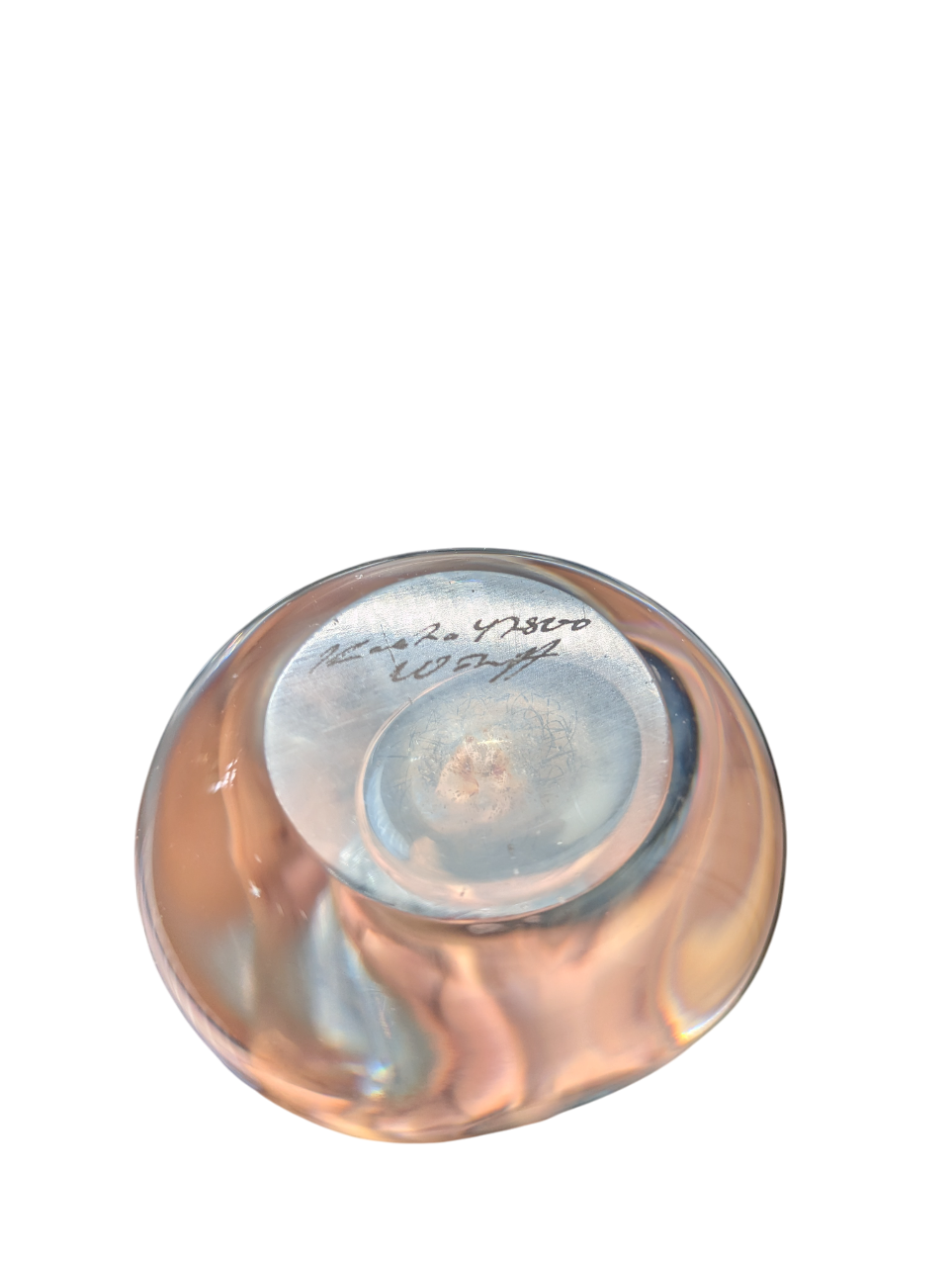 Signierte Glasvase Göran Wärff für Kosta Boda Tropfenform Vintage Blumenvase