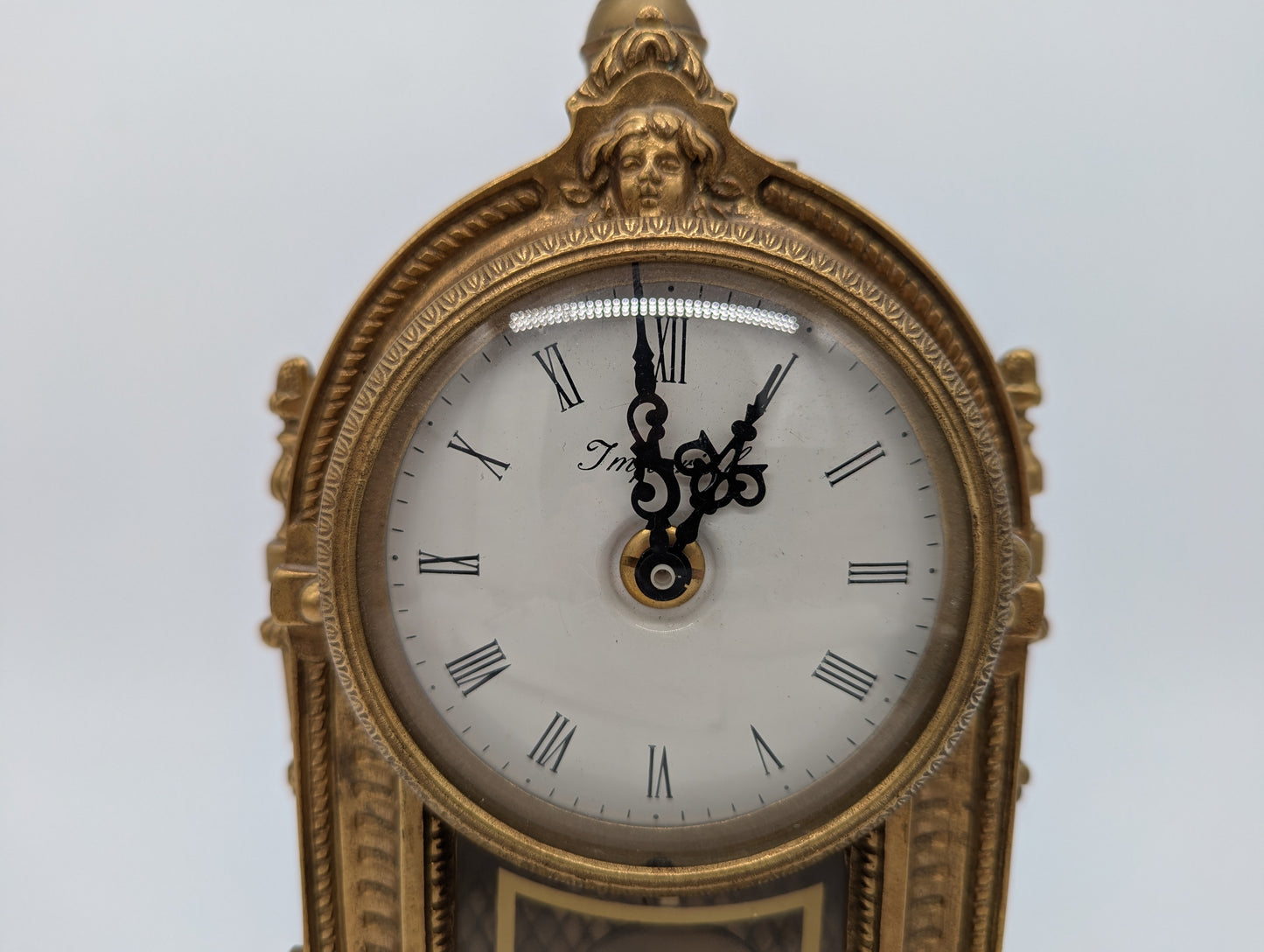 Imperial Tischuhr Kaminuhr im Barockstil Quarzwerk Batteriebetrieben Vintage