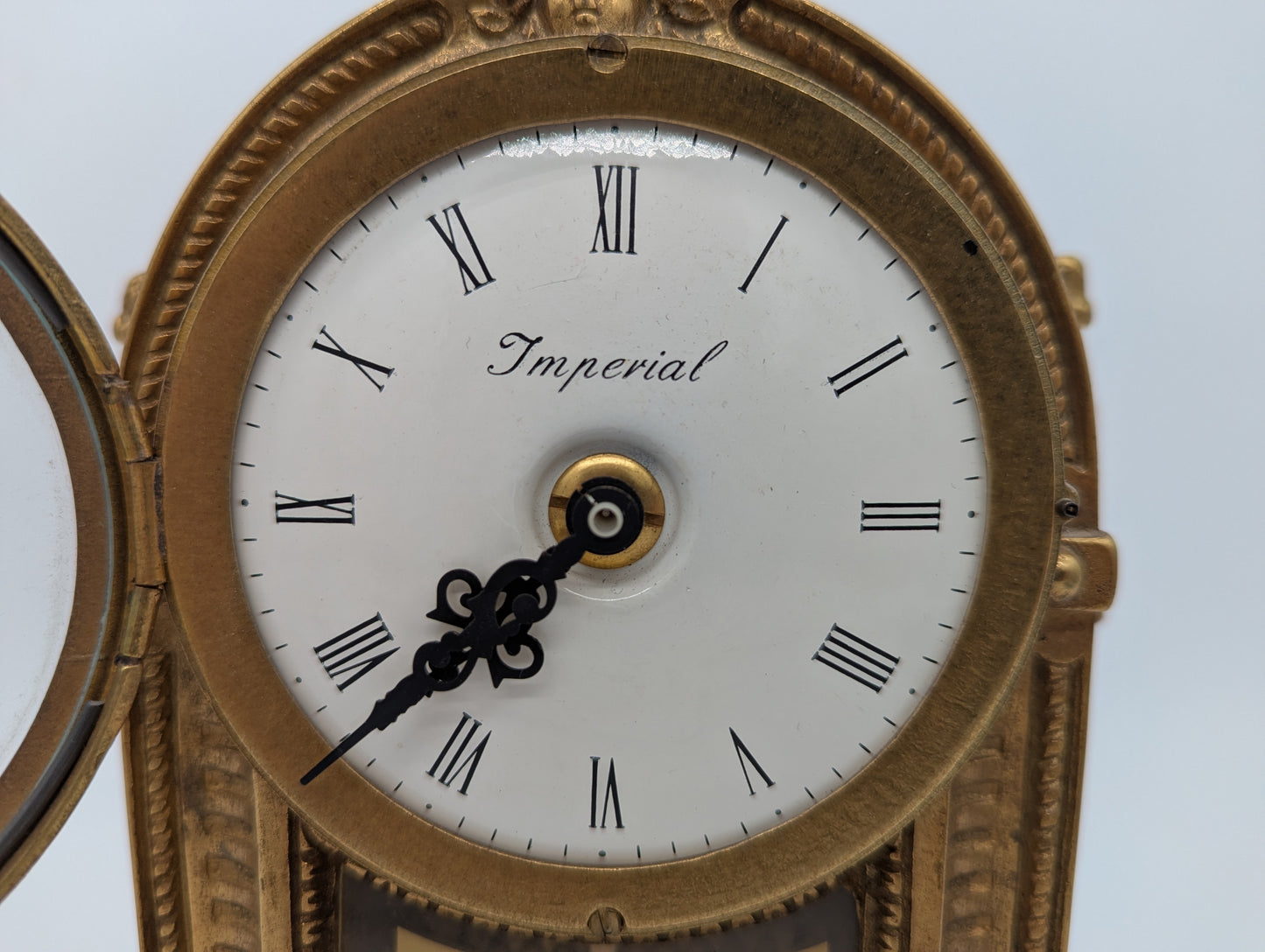 Imperial Tischuhr Kaminuhr im Barockstil Quarzwerk Batteriebetrieben Vintage