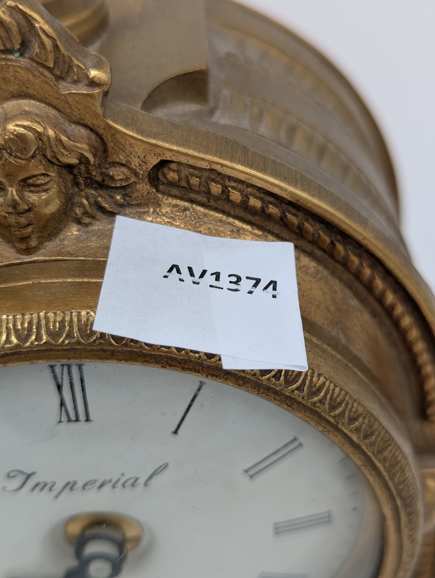 Imperial Tischuhr Kaminuhr im Barockstil Quarzwerk Batteriebetrieben Vintage