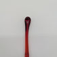 Murano Stil Glasschale Aschenbecher mit Glasstab mundgeblasen in Rot Vintage