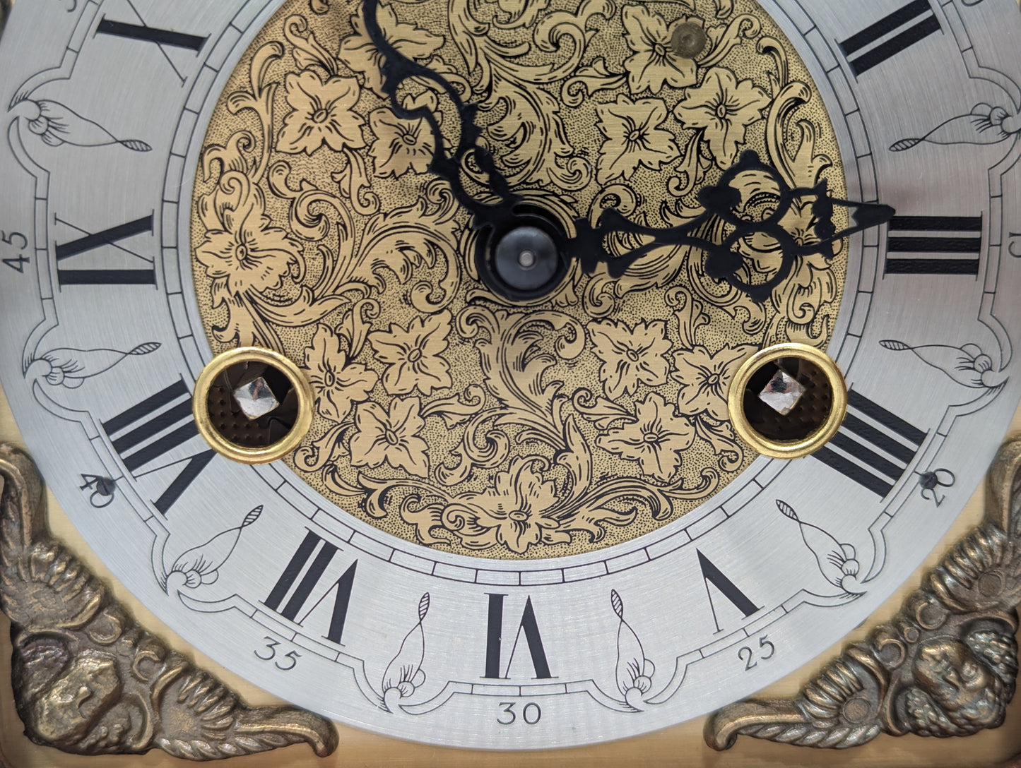 Hermle Tischuhr Kaminuhr mit Mondphase Dekorativ Vintage Mechanisches Uhrwerk