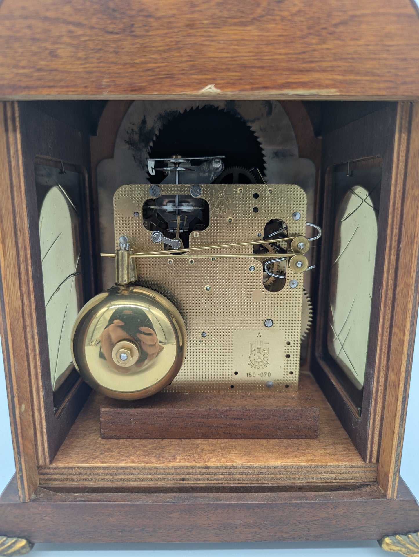 Hermle Tischuhr Kaminuhr mit Mondphase Dekorativ Vintage Mechanisches Uhrwerk