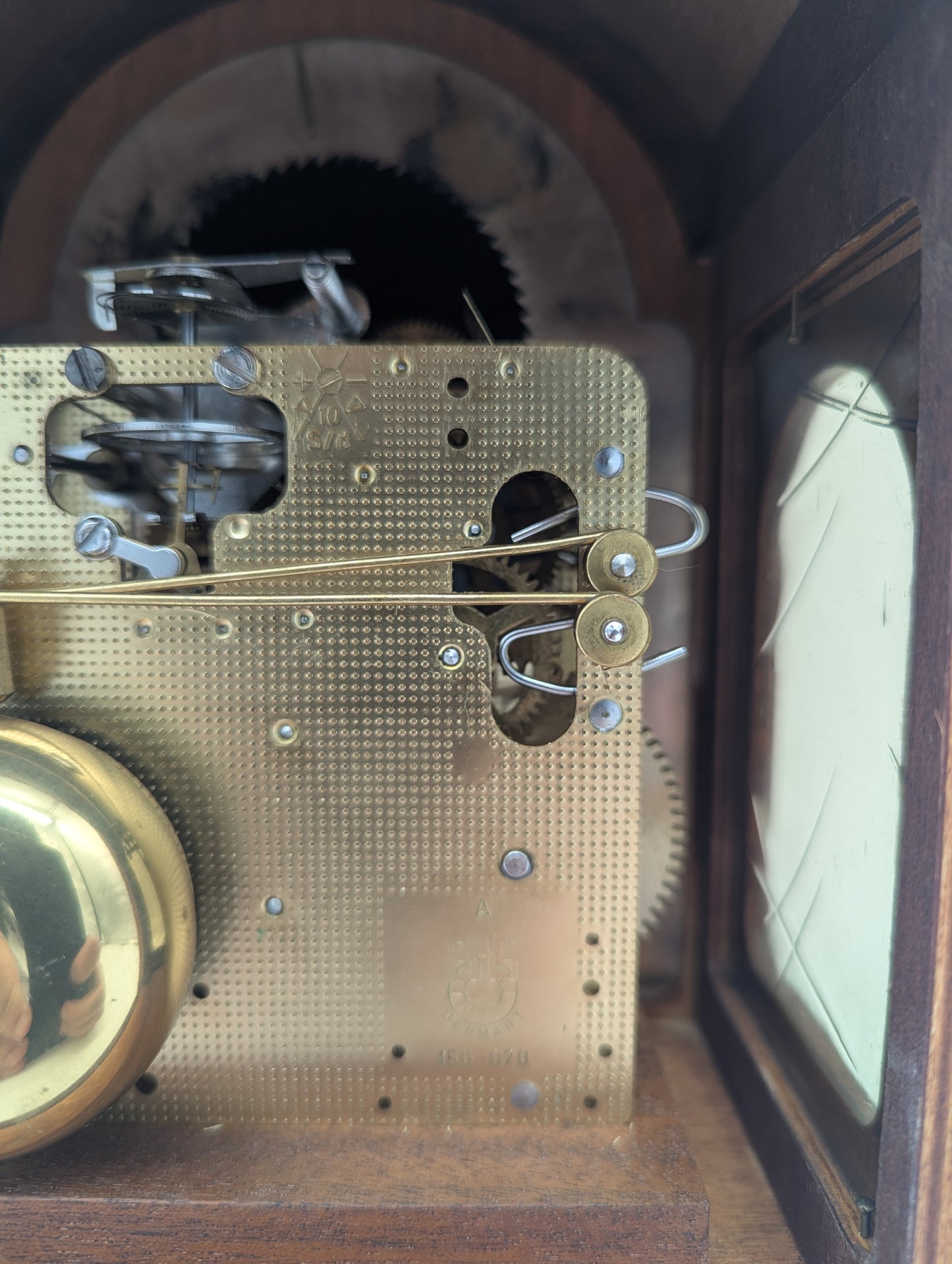 Hermle Tischuhr Kaminuhr mit Mondphase Dekorativ Vintage Mechanisches Uhrwerk