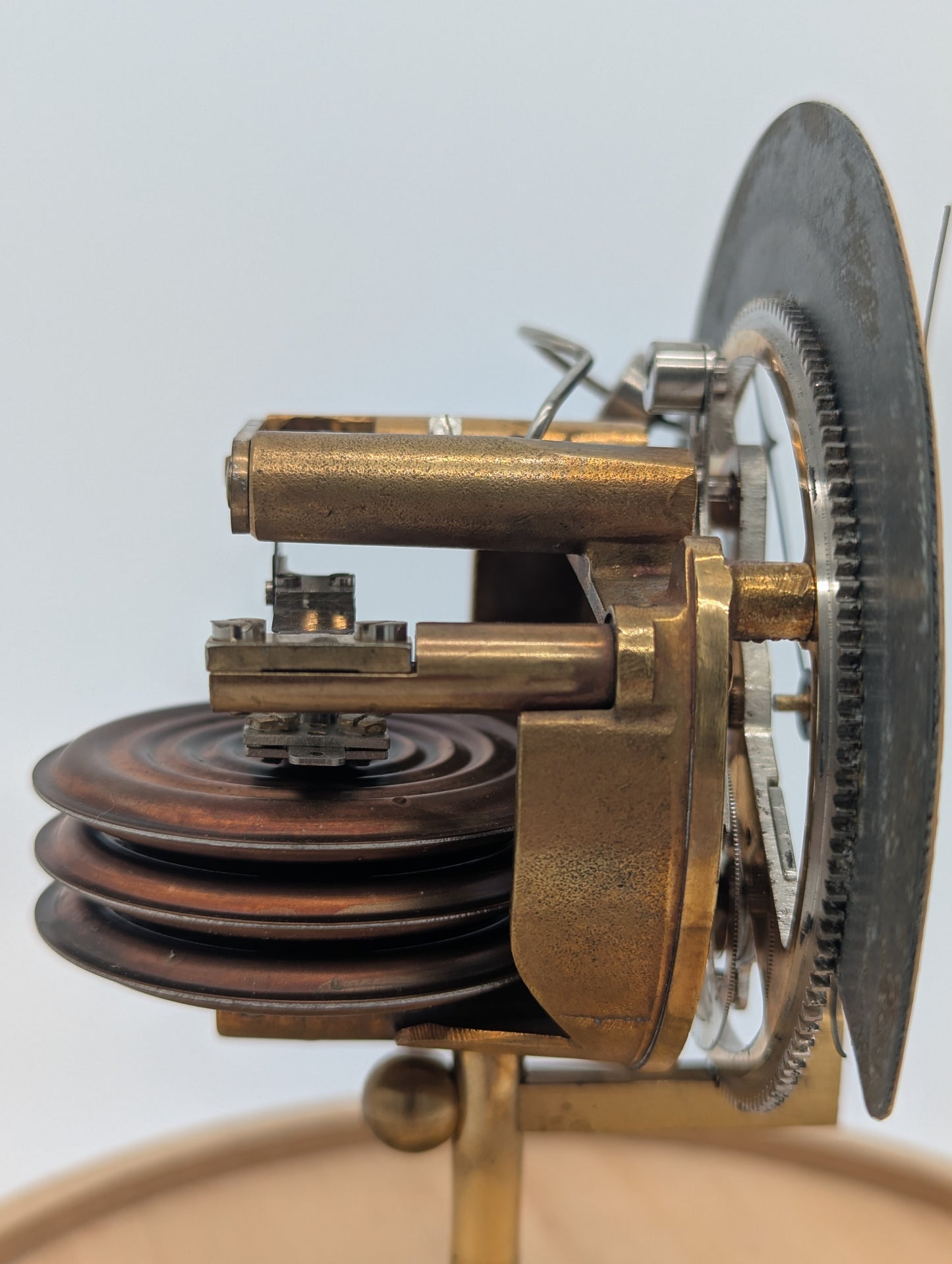 Aneroidbarometer Barometer mir Glasdom Messing Mechanik Wetterstation Vintage