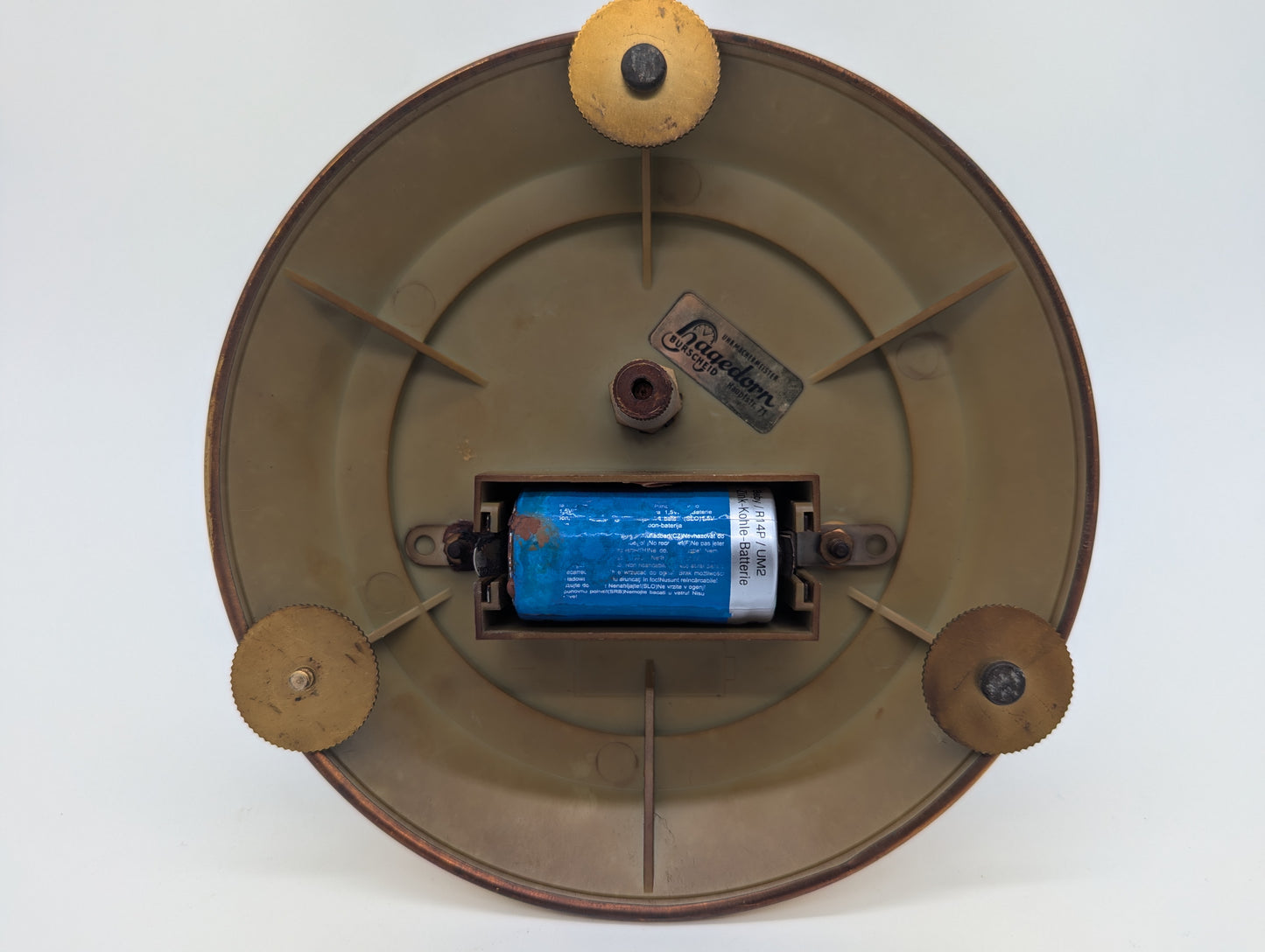 Hermle Kaminuhr Tischuhr mit Drehpendel und Glasdom Quarz Vintage