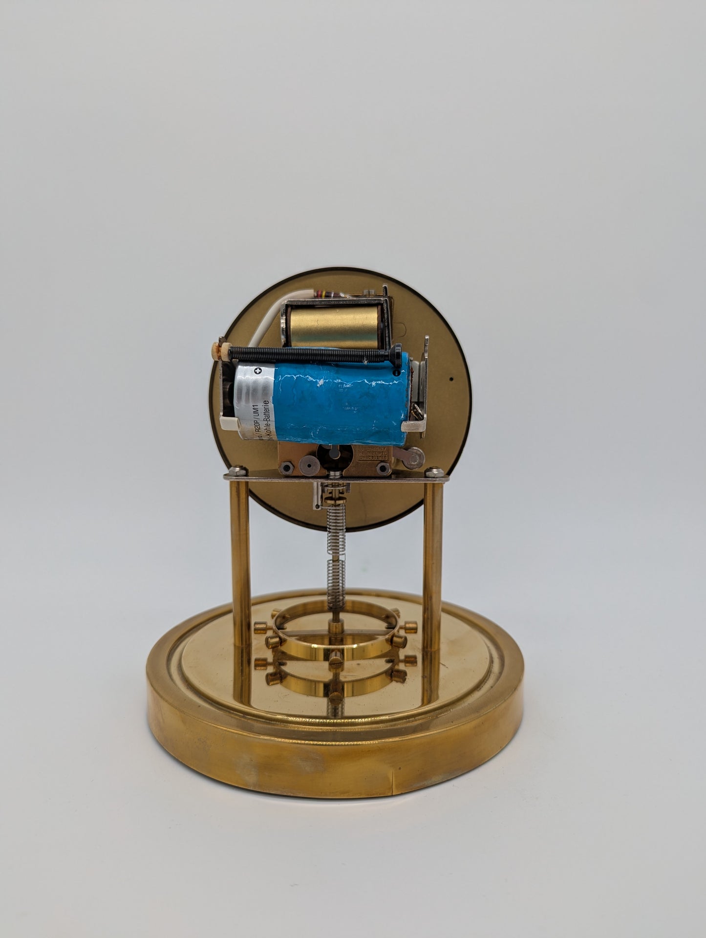 Zentra Tischuhr Kaminuhr mit Drehpendel und Glasdom Quarzwerk Vintage