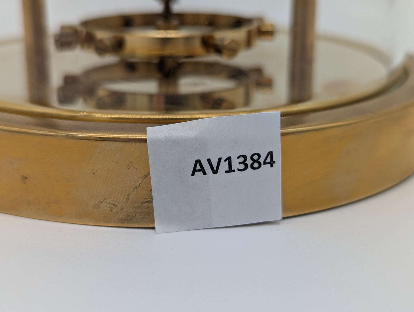 Zentra Tischuhr Kaminuhr mit Drehpendel und Glasdom Quarzwerk Vintage