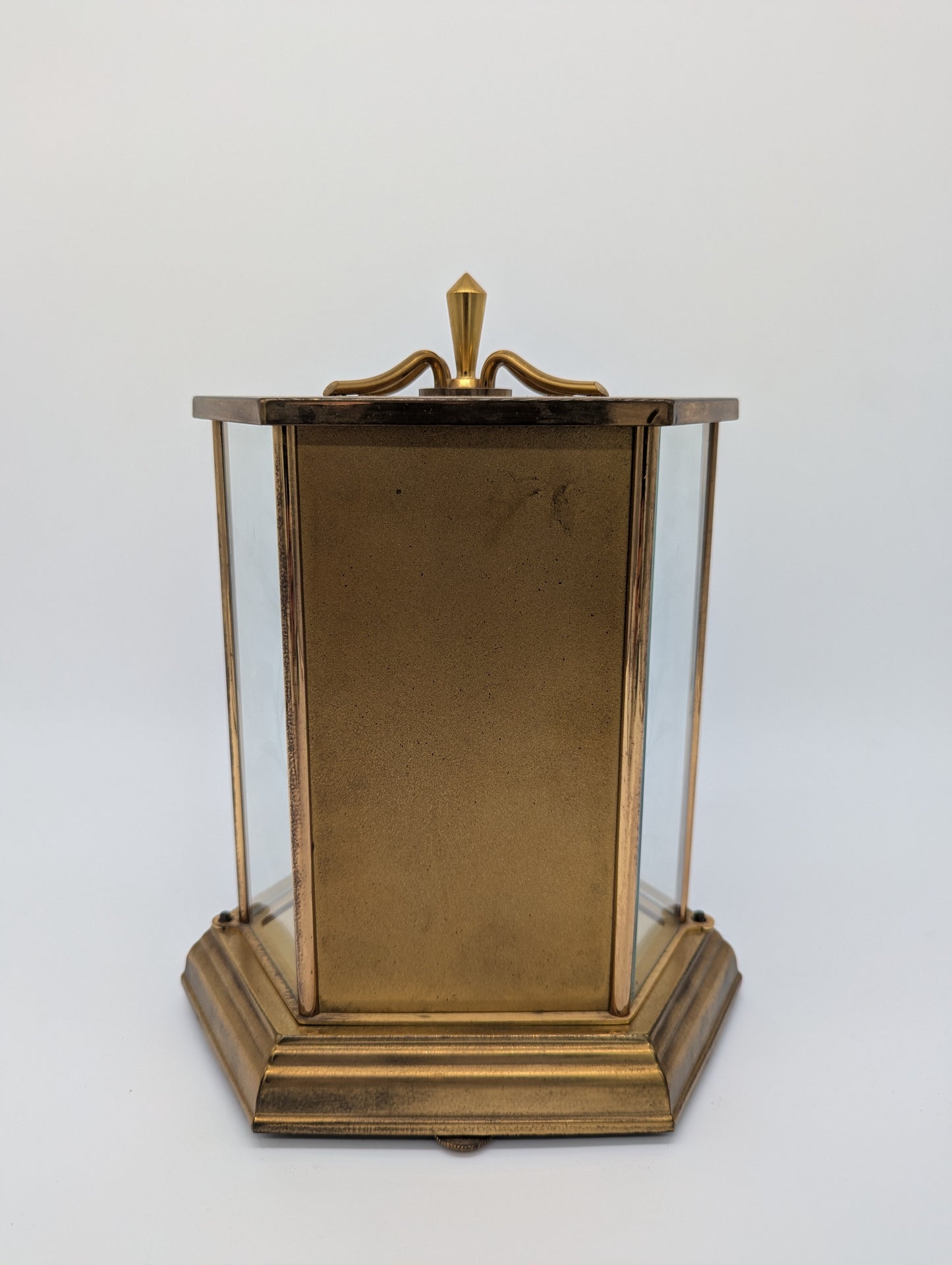 Tischuhr Kaminuhr von Kundo mit Drehpendel und Glasabdeckung Vintage