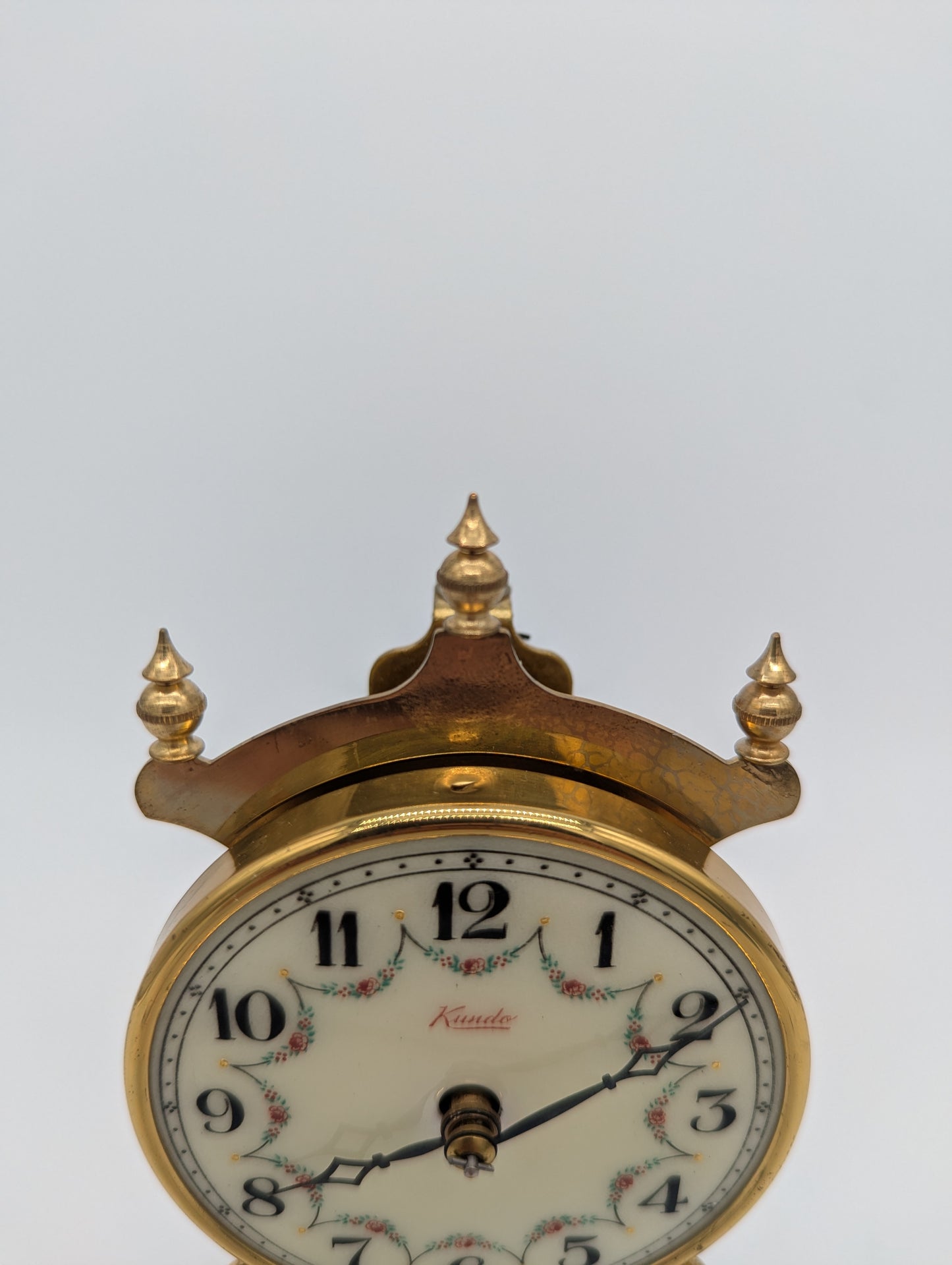 Tischuhr Kaminuhr von Kundo mit Drehpendel und Glasdom Vintage Schreibtischuhr