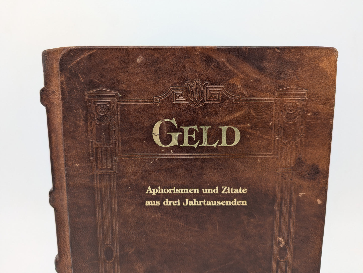 Buch Geld Aphorismen & Zitate Vintage Lederband