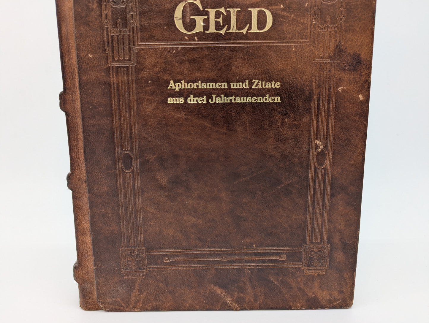 Buch Geld Aphorismen & Zitate Vintage Lederband