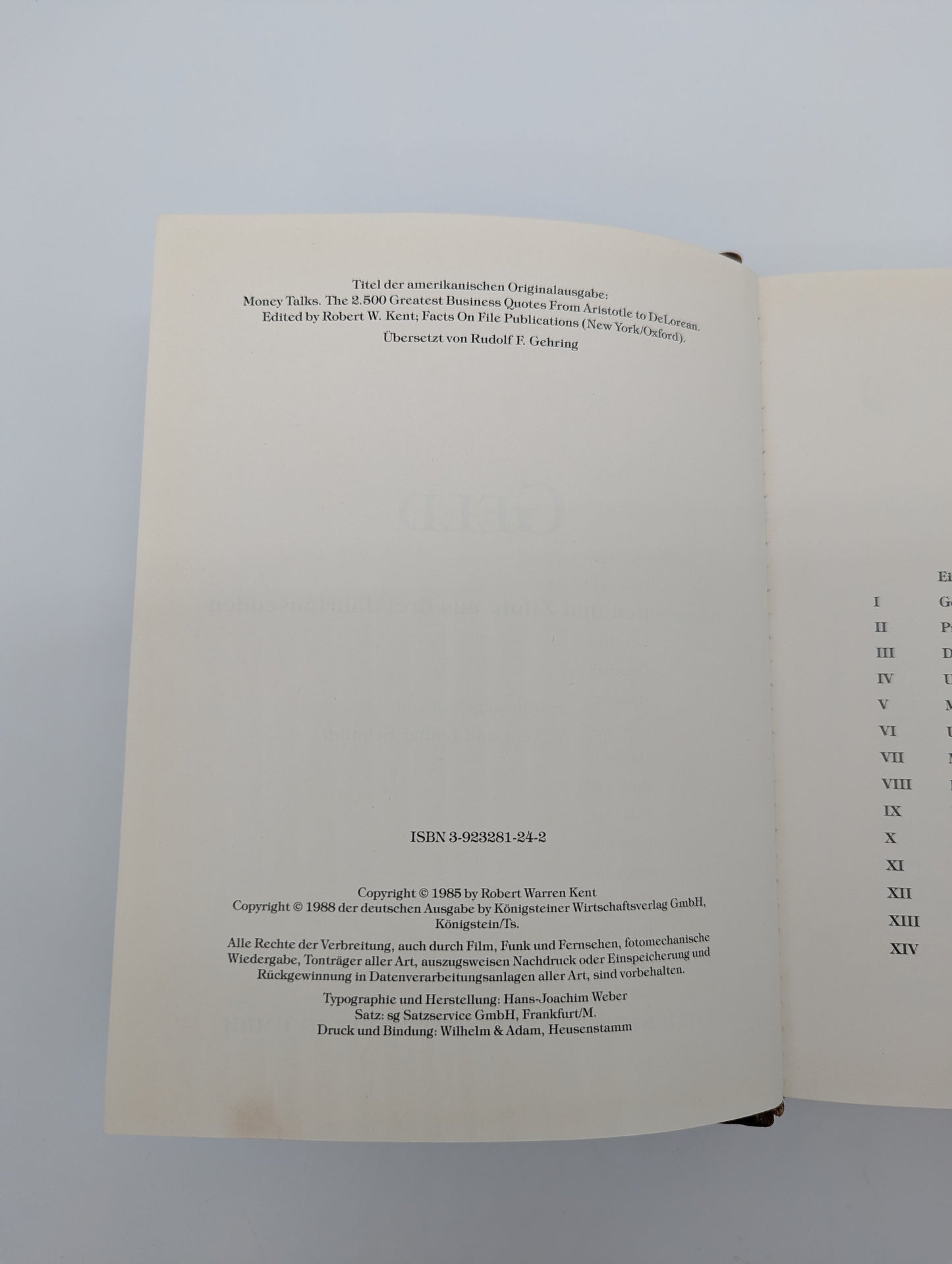 Buch Geld Aphorismen & Zitate Vintage Lederband