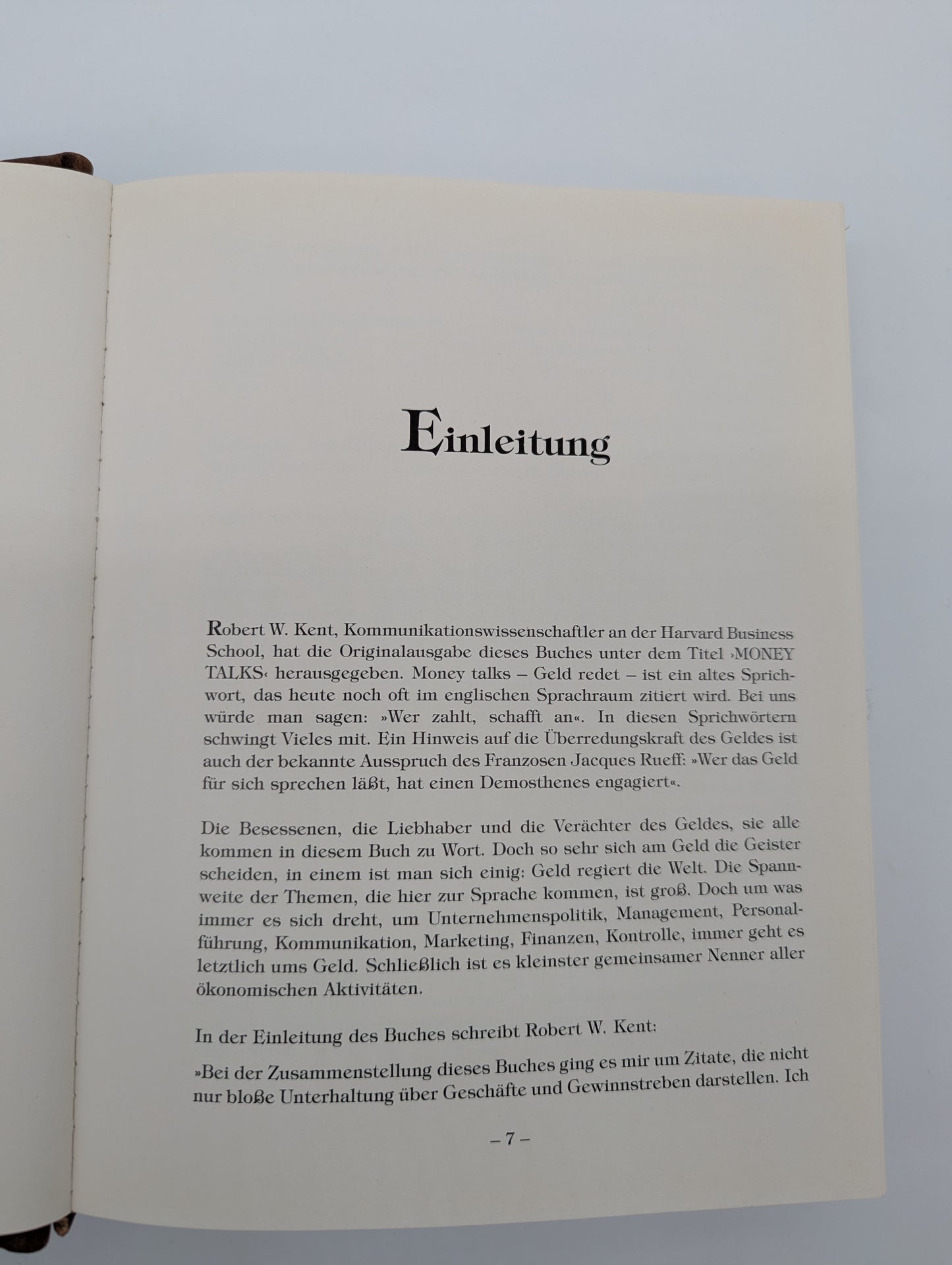 Buch Geld Aphorismen & Zitate Vintage Lederband