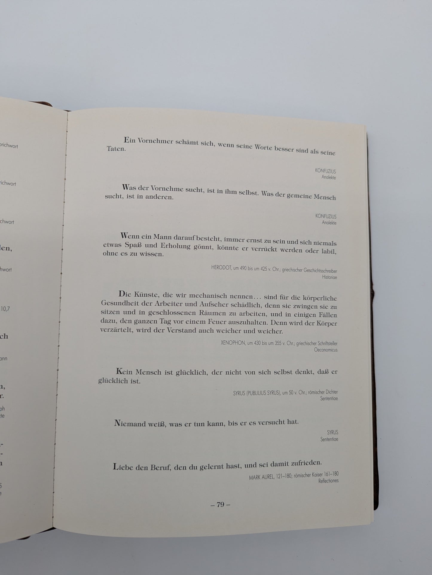 Buch Geld Aphorismen & Zitate Vintage Lederband