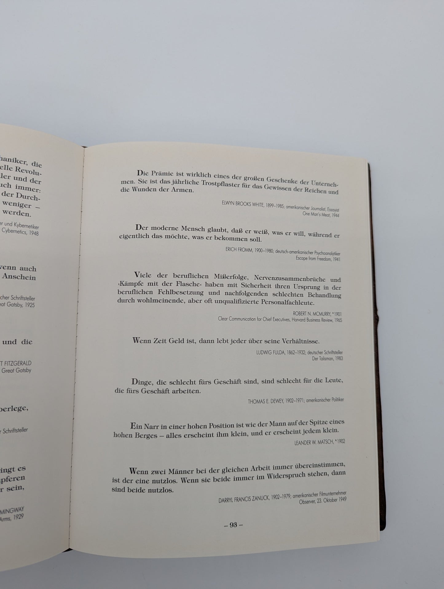 Buch Geld Aphorismen & Zitate Vintage Lederband