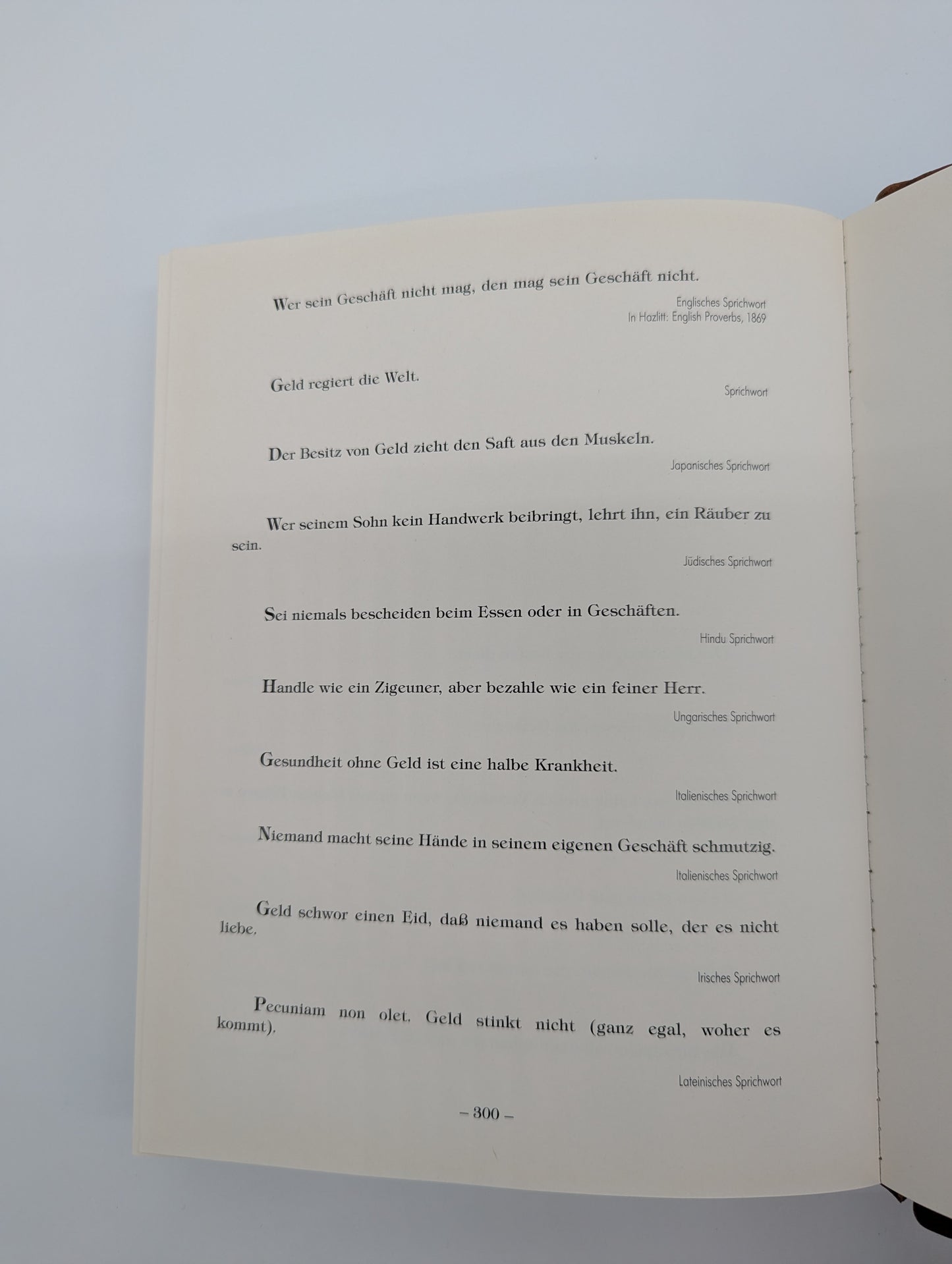 Buch Geld Aphorismen & Zitate Vintage Lederband