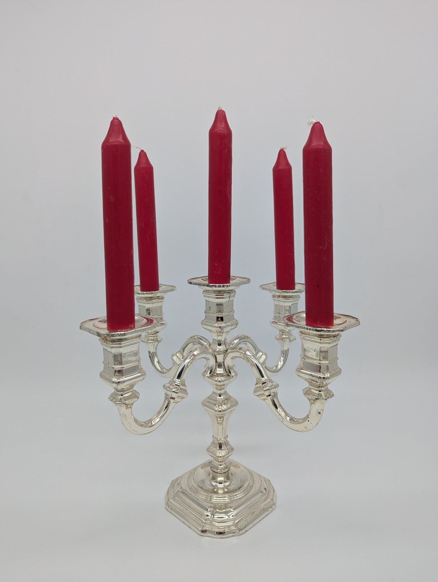 Kerzenhalter Kerzenständer versilbert 5-Flammig Vintage West Deutschland