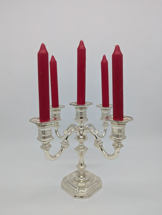 Kerzenhalter Kerzenständer versilbert 5-Flammig Vintage West Deutschland