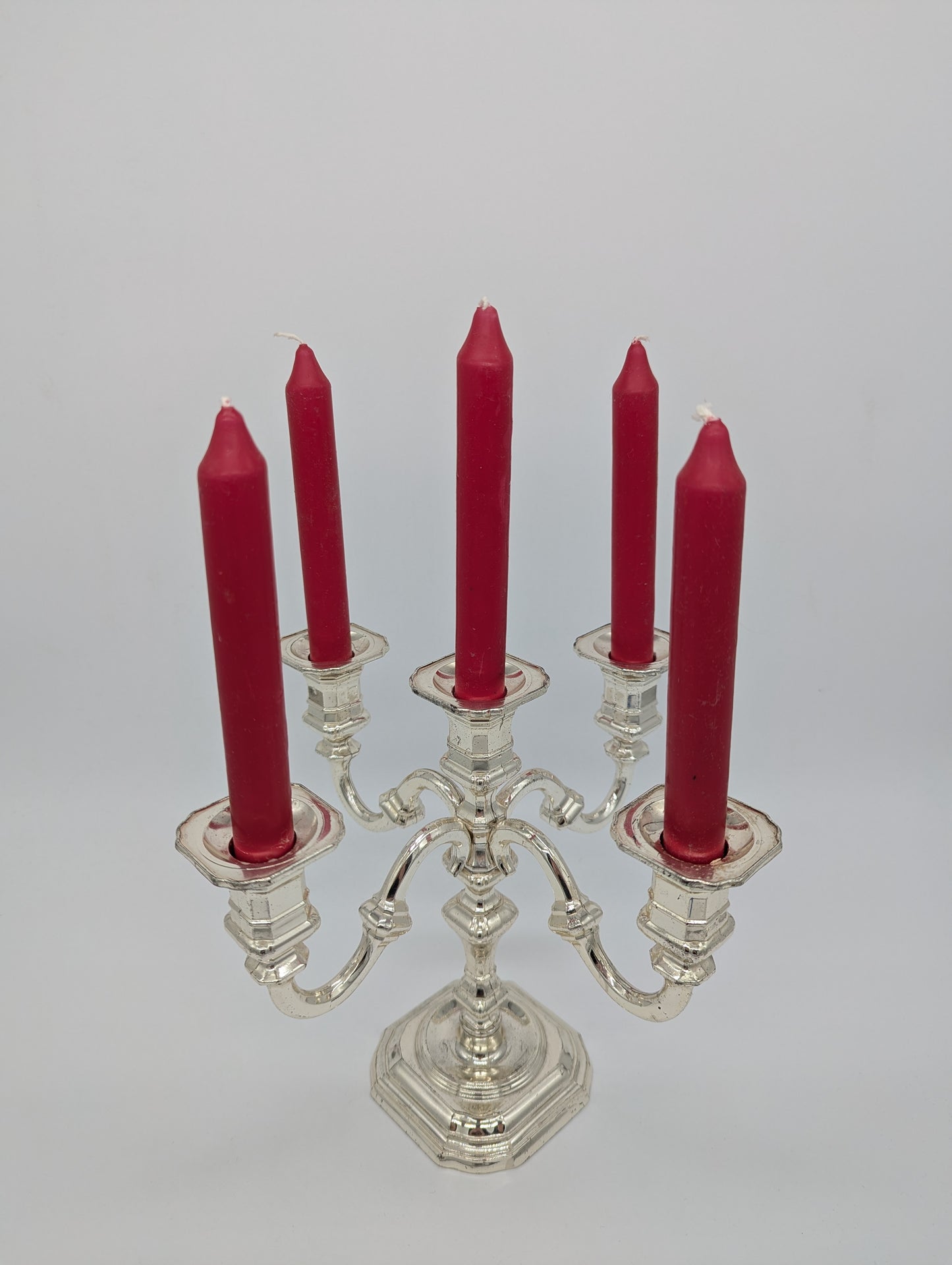 Kerzenhalter Kerzenständer versilbert 5-Flammig Vintage West Deutschland