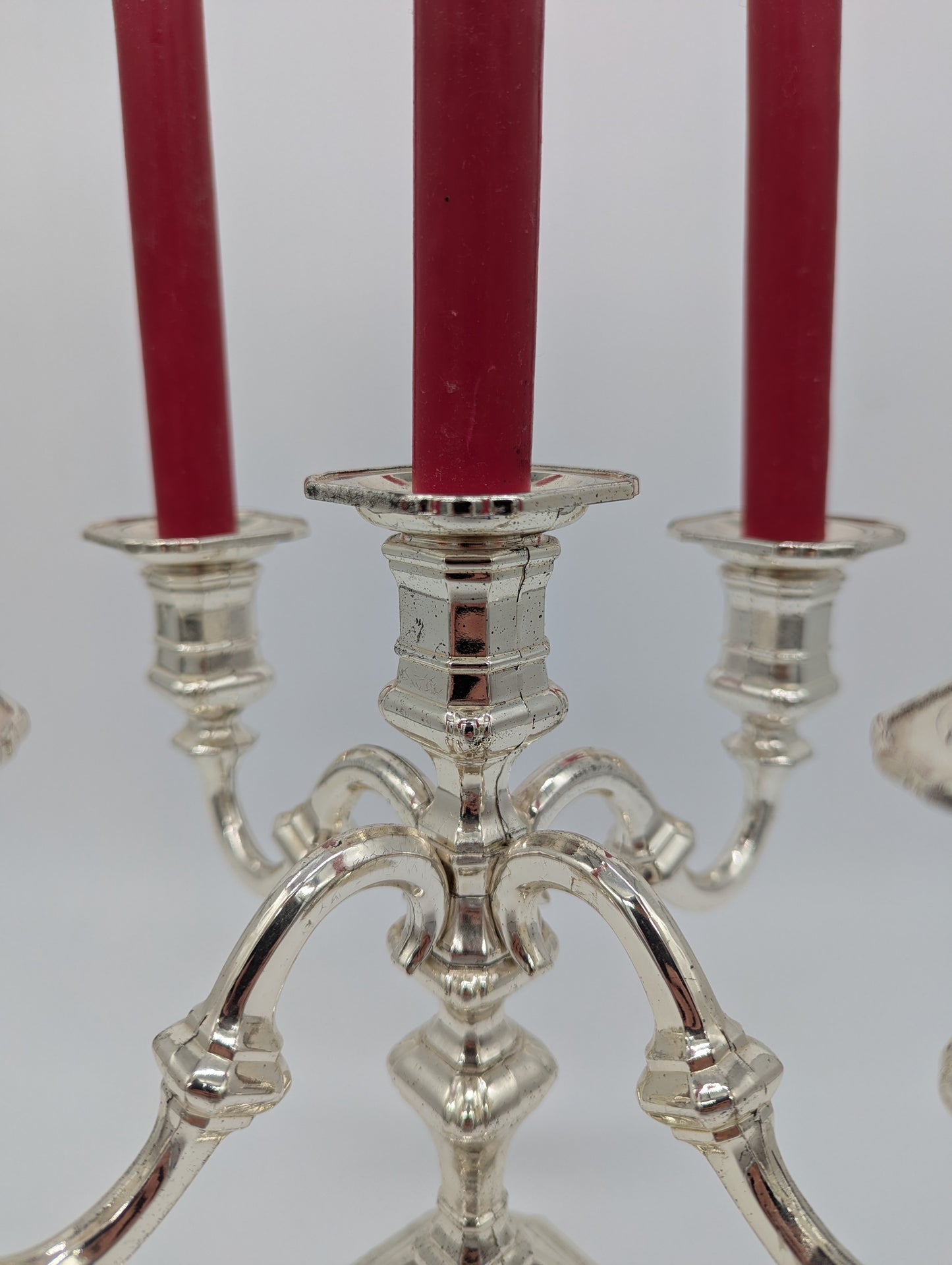 Kerzenhalter Kerzenständer versilbert 5-Flammig Vintage West Deutschland