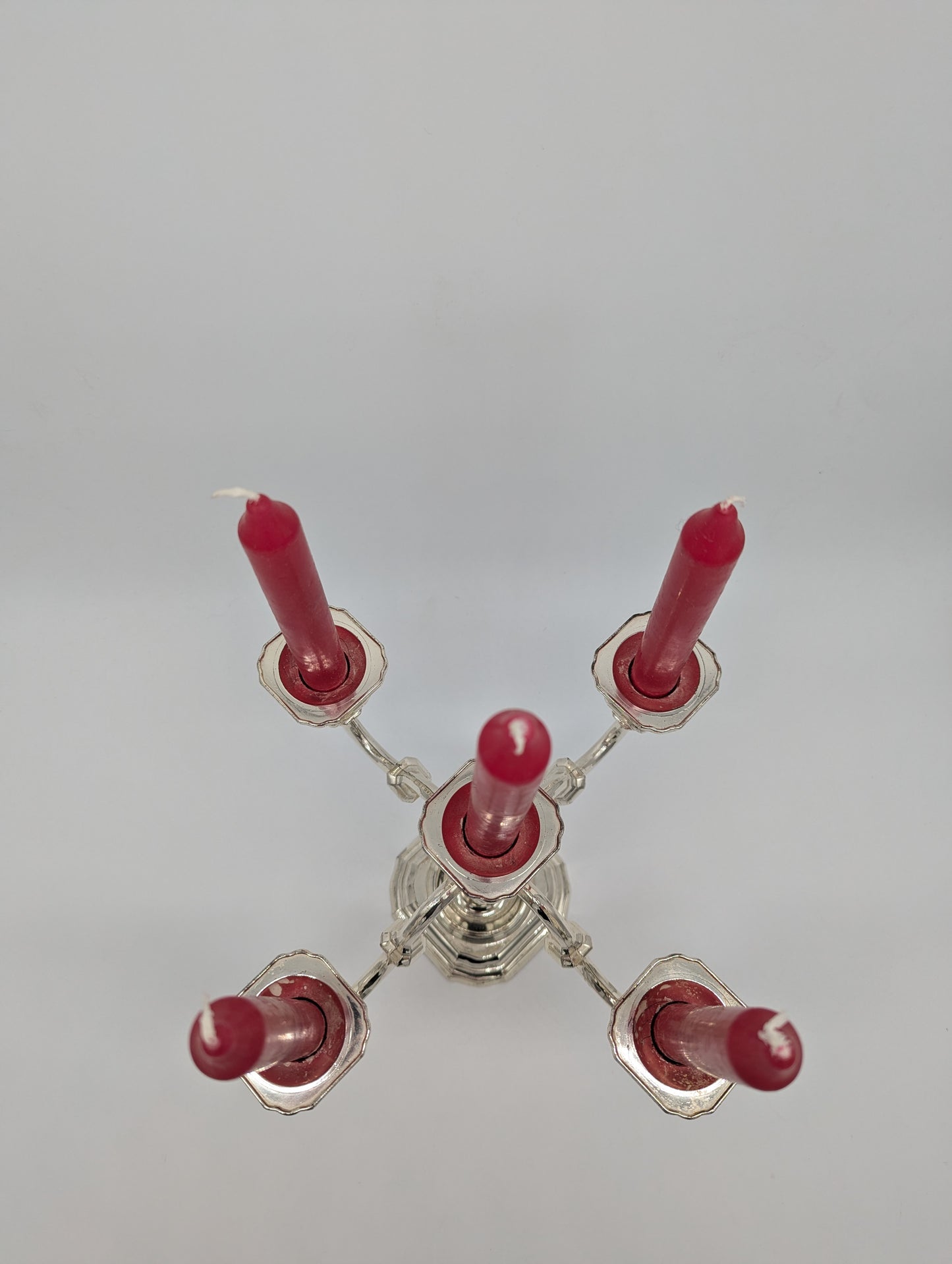 Kerzenhalter Kerzenständer versilbert 5-Flammig Vintage West Deutschland