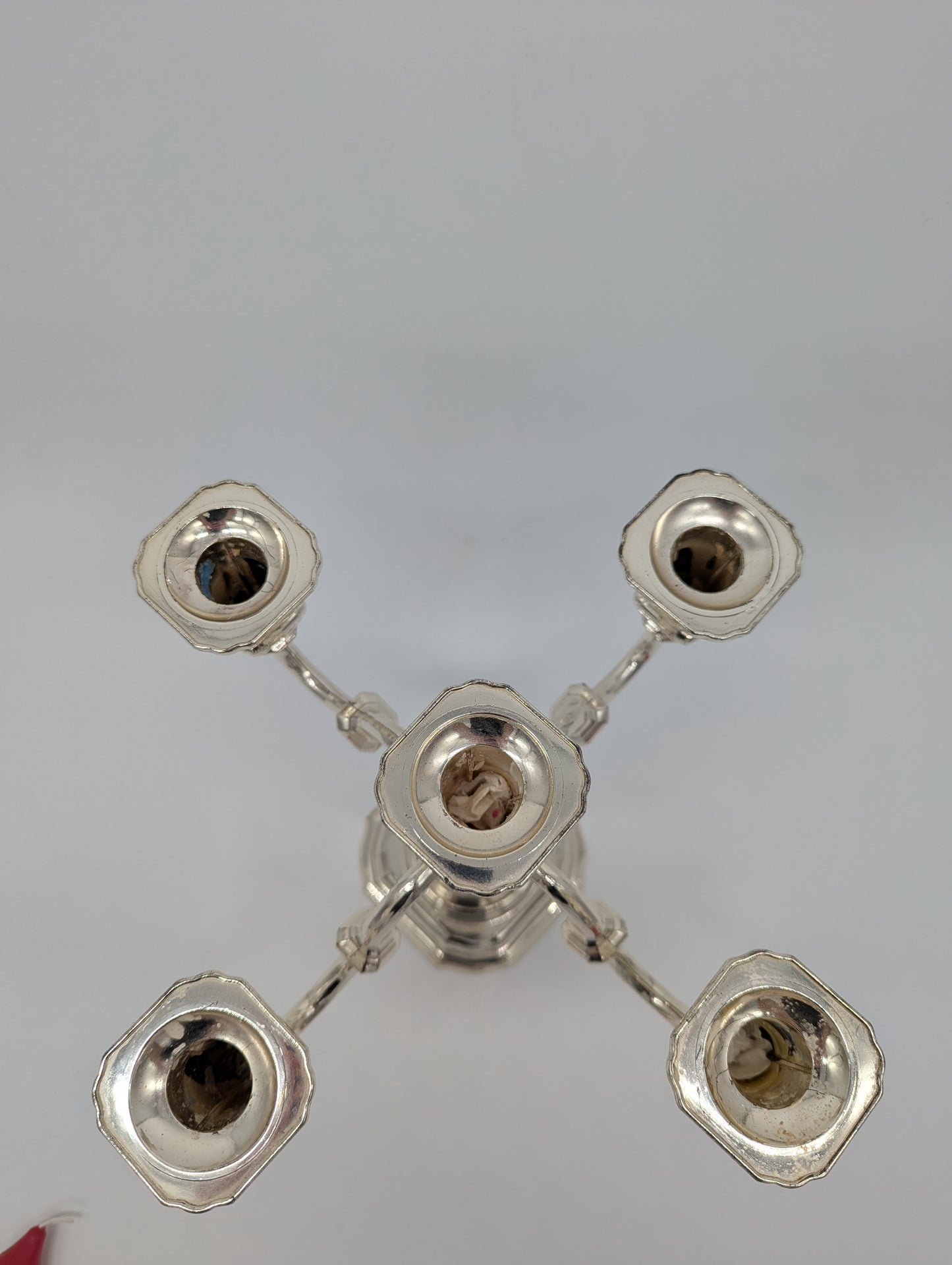 Kerzenhalter Kerzenständer versilbert 5-Flammig Vintage West Deutschland