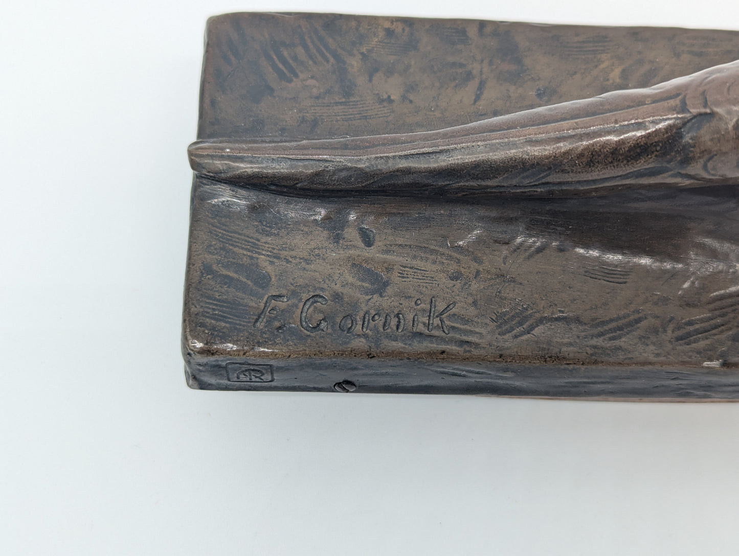 Bronze Schreibtisch Garnitur Fasanen Briefständer Tintenlöscher signiert