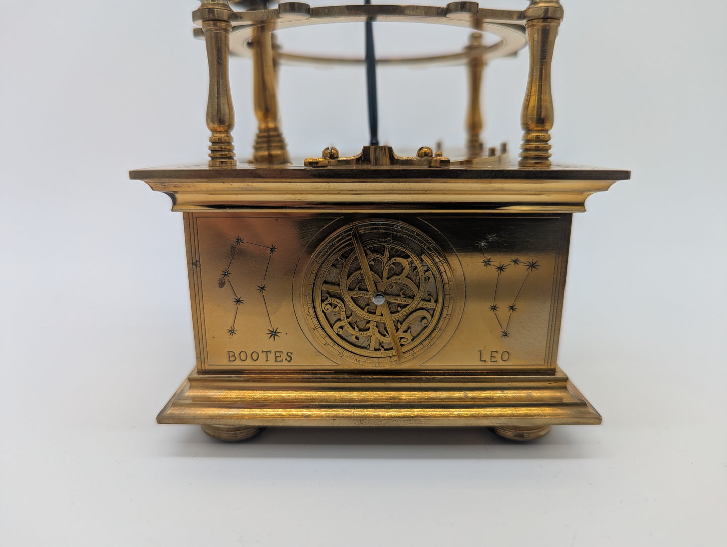 Tellurium Planetarium aus Messing unter Glasdom Astronomie