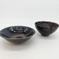 Keramik Schalen Set Handgefertigt mit Schwarzbrauner Glasur