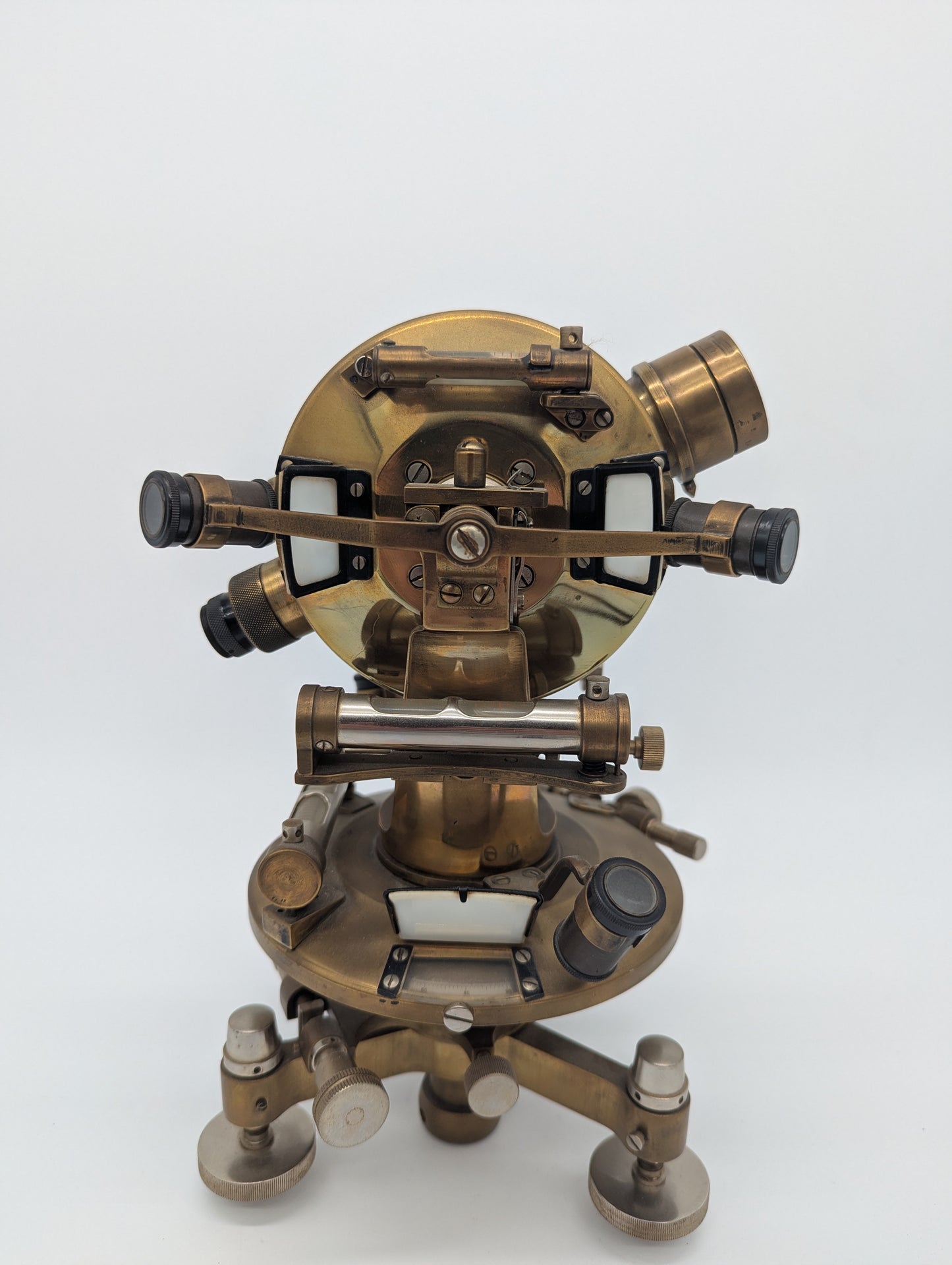 Theodolit Vermessungsinstrument Vintage aus Messing Messinstrument