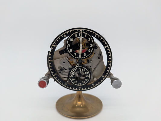 Stoppuhr Uhr offenes Chronographenwerk Mechanische Skelett Uhr Vintage