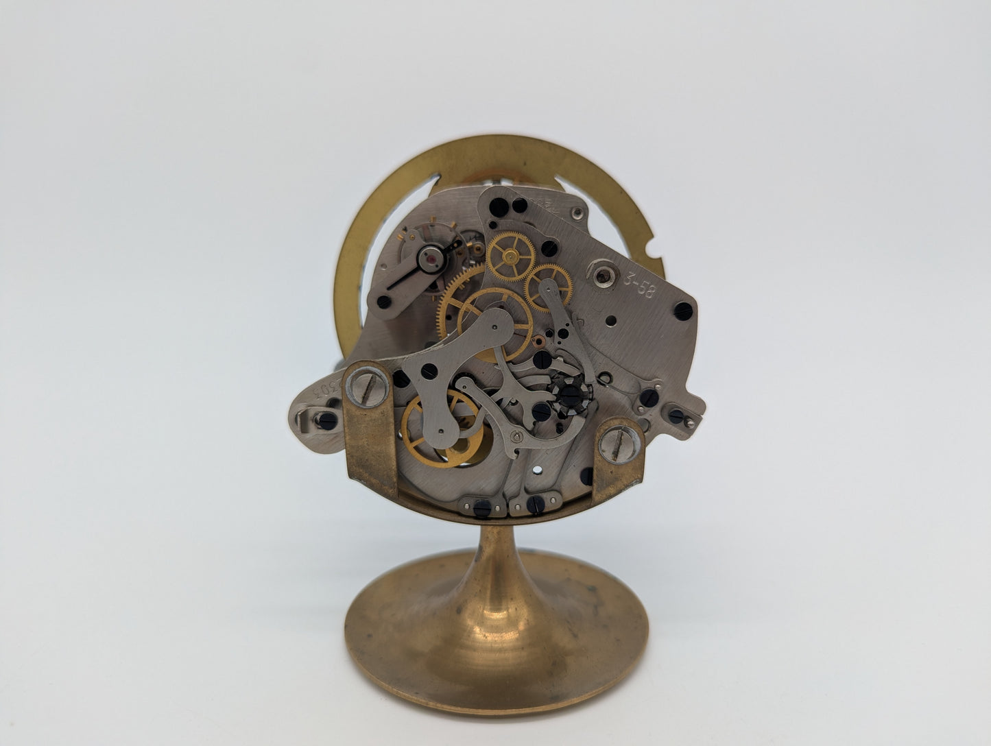 Stoppuhr Uhr offenes Chronographenwerk Mechanische Skelett Uhr Vintage