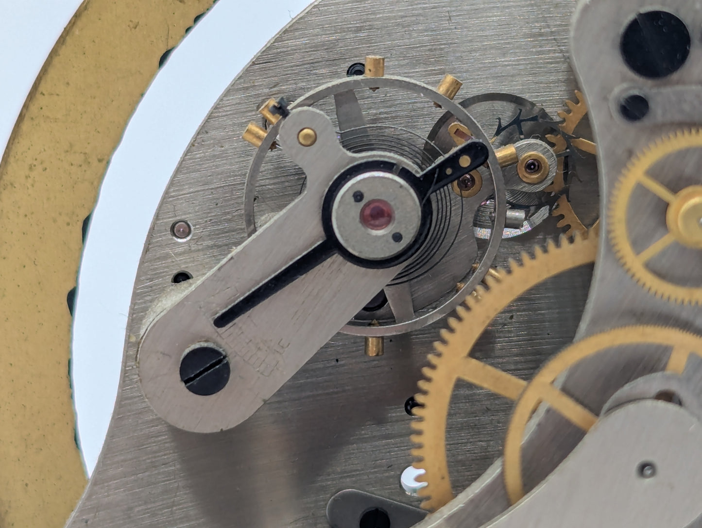 Stoppuhr Uhr offenes Chronographenwerk Mechanische Skelett Uhr Vintage